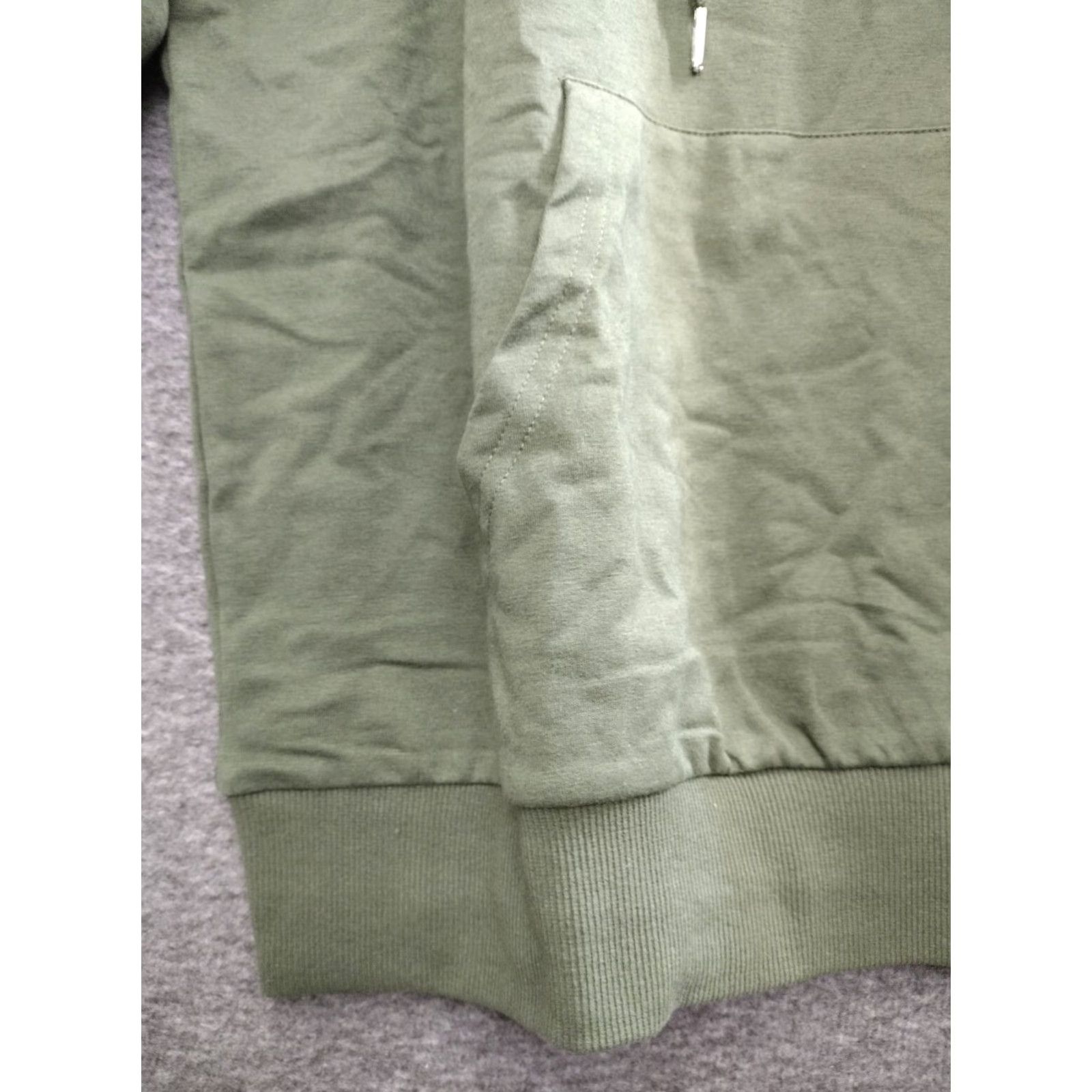 Shein SHEIN Hooded Kangaroo Pockets Sweatshirt Women's Green L Shirt Size L / US 10 / IT 46 - 7 Thumbnail