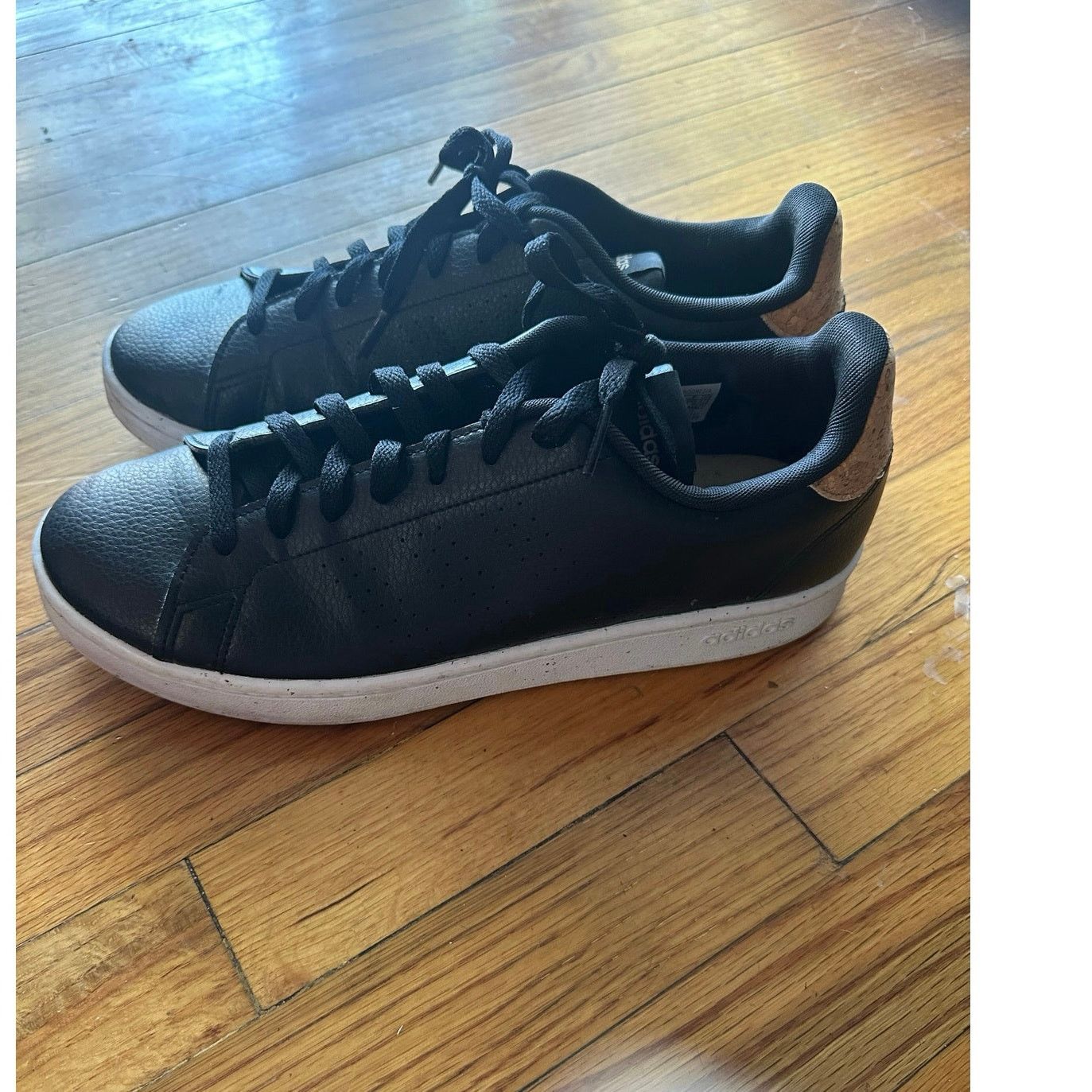 Adidas Adidas Advantage Cloudfoam Sneakers Black Cork Detail Size US 10.5 / EU 43-44 - 1 Thumbnail
