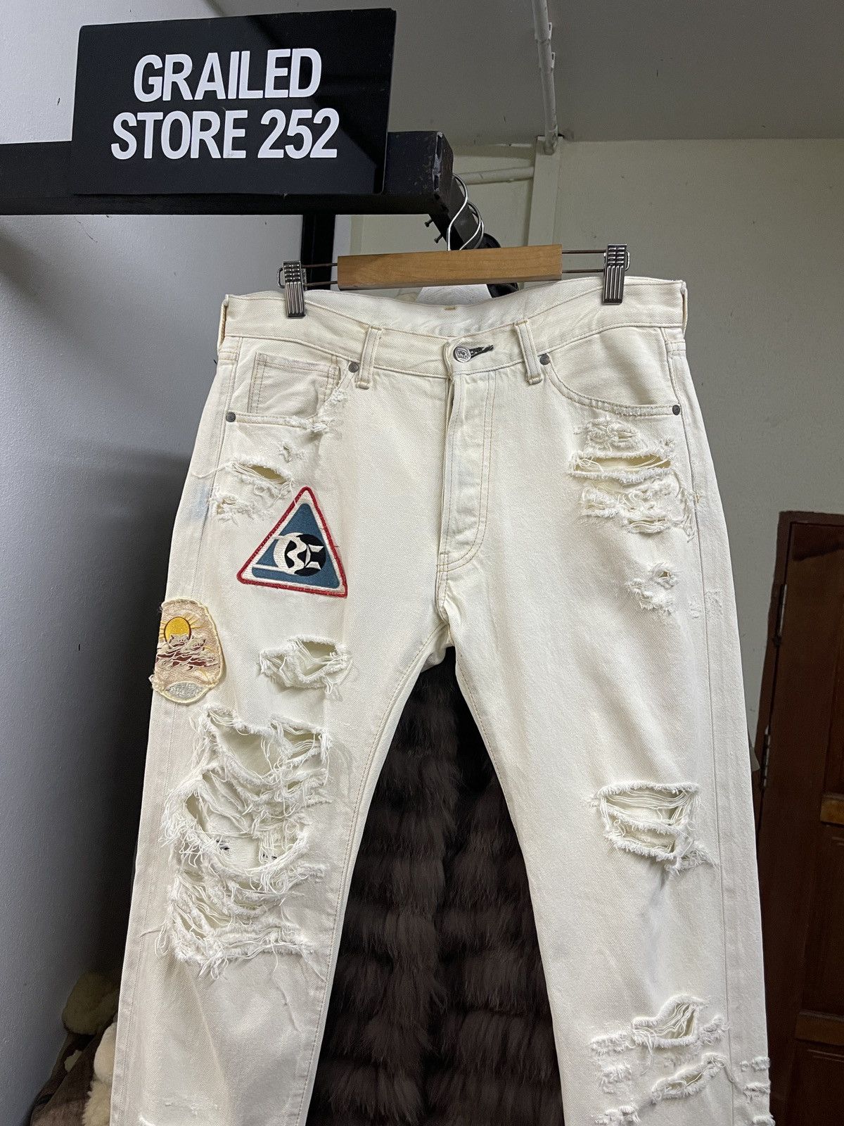 Billionaire Boys Club BBC Destroyed Ripped Jeans Size US 32 / EU 48 - 4 Thumbnail