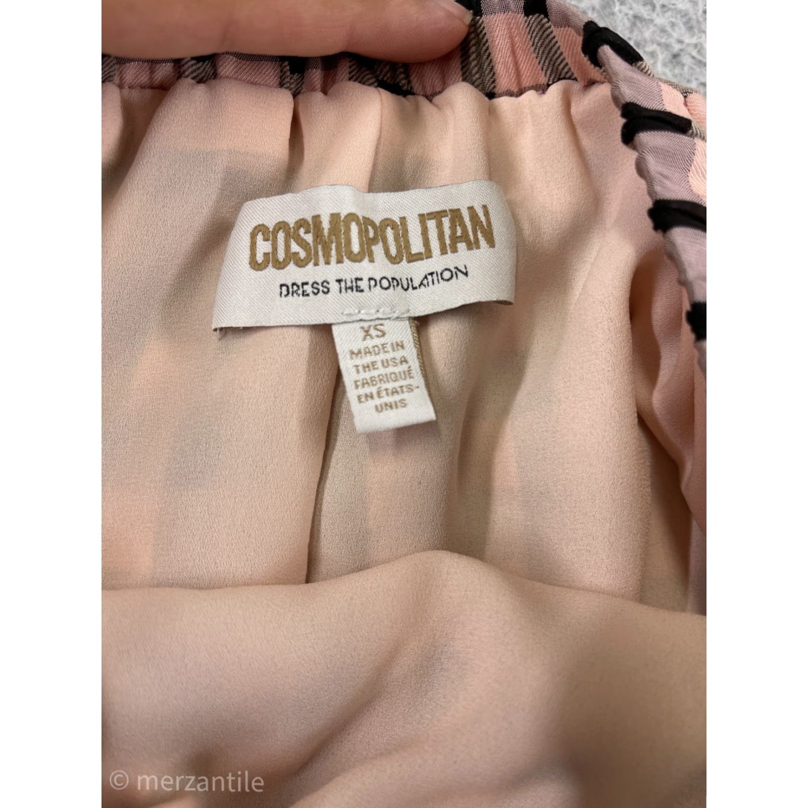 Dress the Population Dress The Population Skirt Womens XS Pink Plaid Polyester Knit Short Pleated Casual Travel Vintage No Size 26" / US 2 / IT 38 - 3 Thumbnail