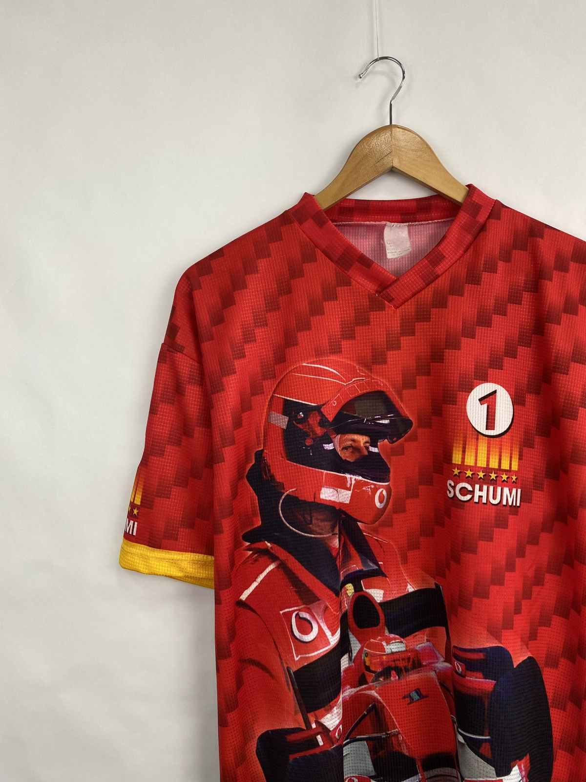 Ferrari Vintage 90s Michael Schumacher Schumi 1 Fan Jersey T-Shirt Size US L / EU 52-54 / 3 - 2 Thumbnail