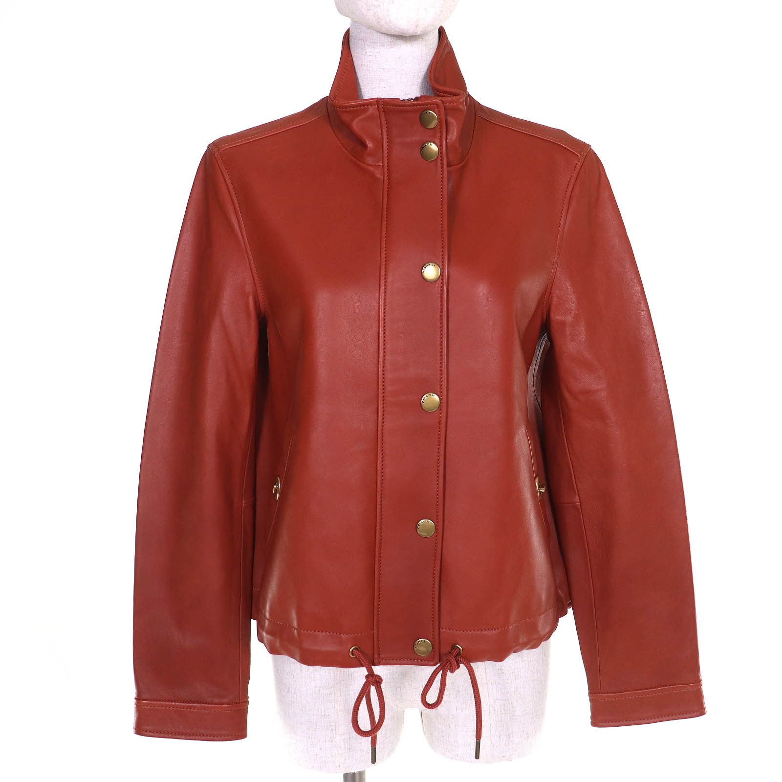 Coach Coach COACH Signature Lamb Leather Jacket Leather Outerwear CA704 DUTY FREE for USA Size ONE SIZE - 1 Thumbnail