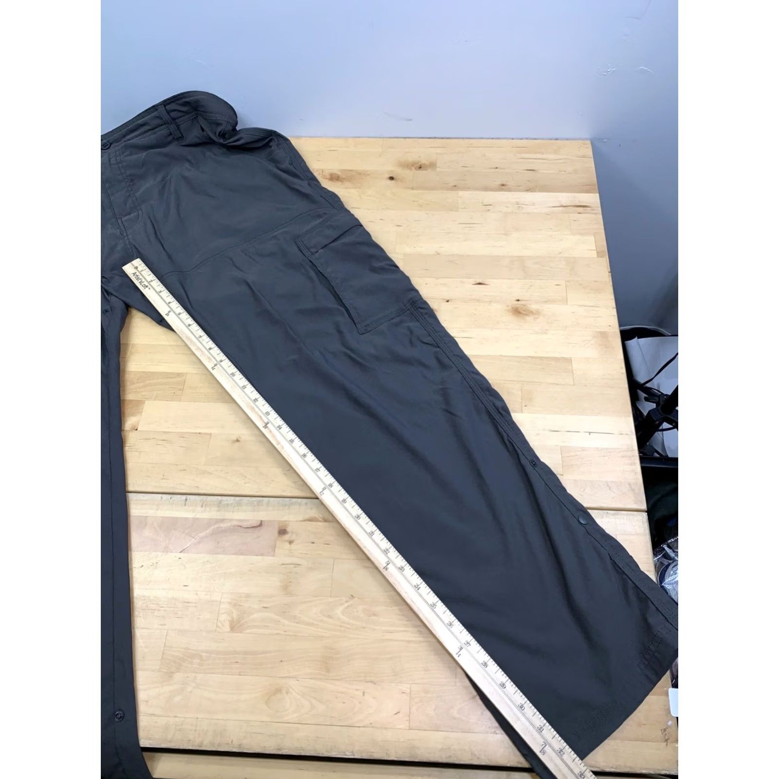Prana prAna Stretch Zion Pants Men 40x32 Gray Outdoor Hike Camp Belted Roll Up 13113 Size US 40 / EU 56 - 7 Thumbnail