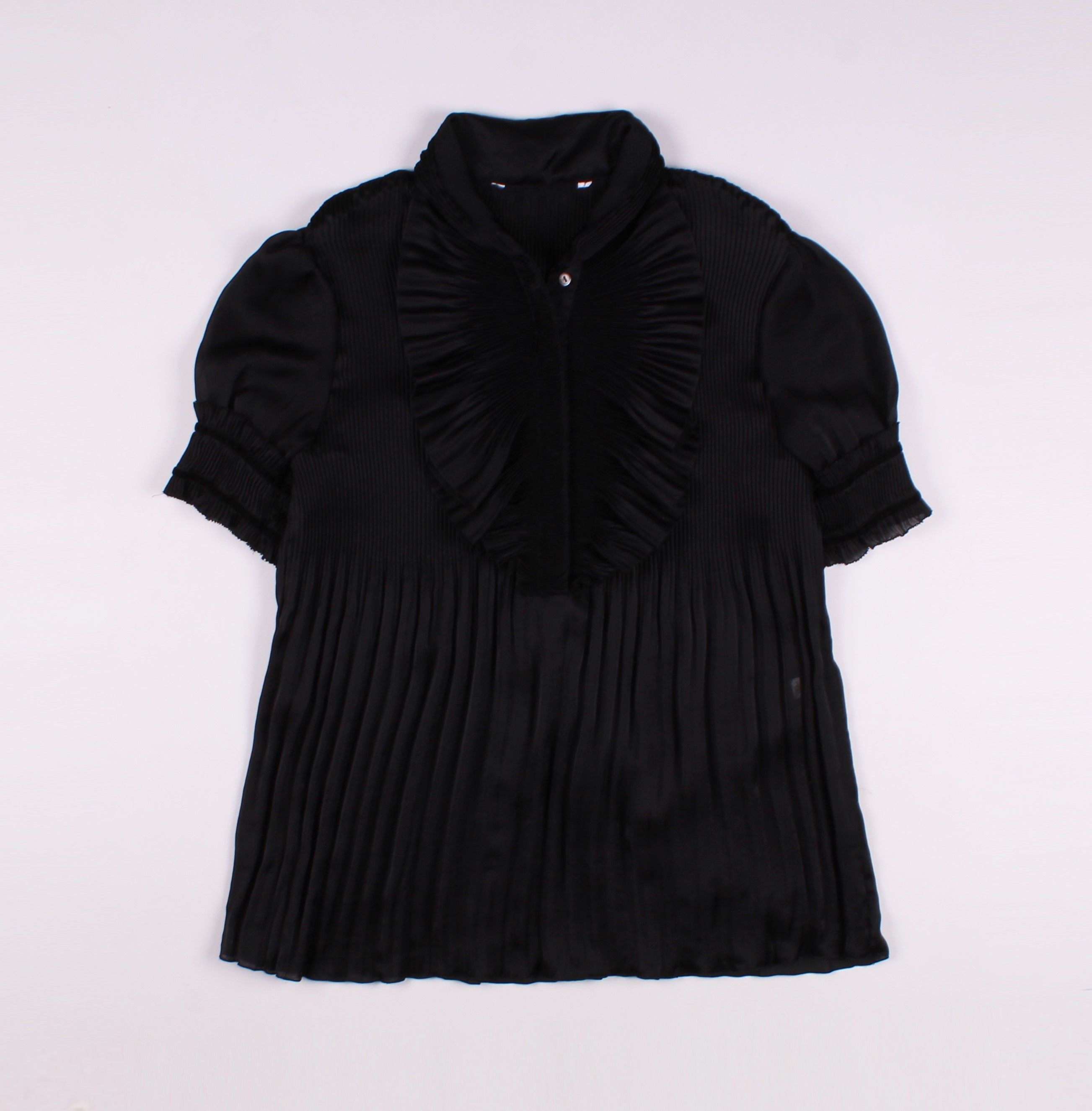 Diane von Furstenberg Diane von Furstenberg Pleated Short Sleeve Blouse Size S / US 4 / IT 40 - 4 Thumbnail