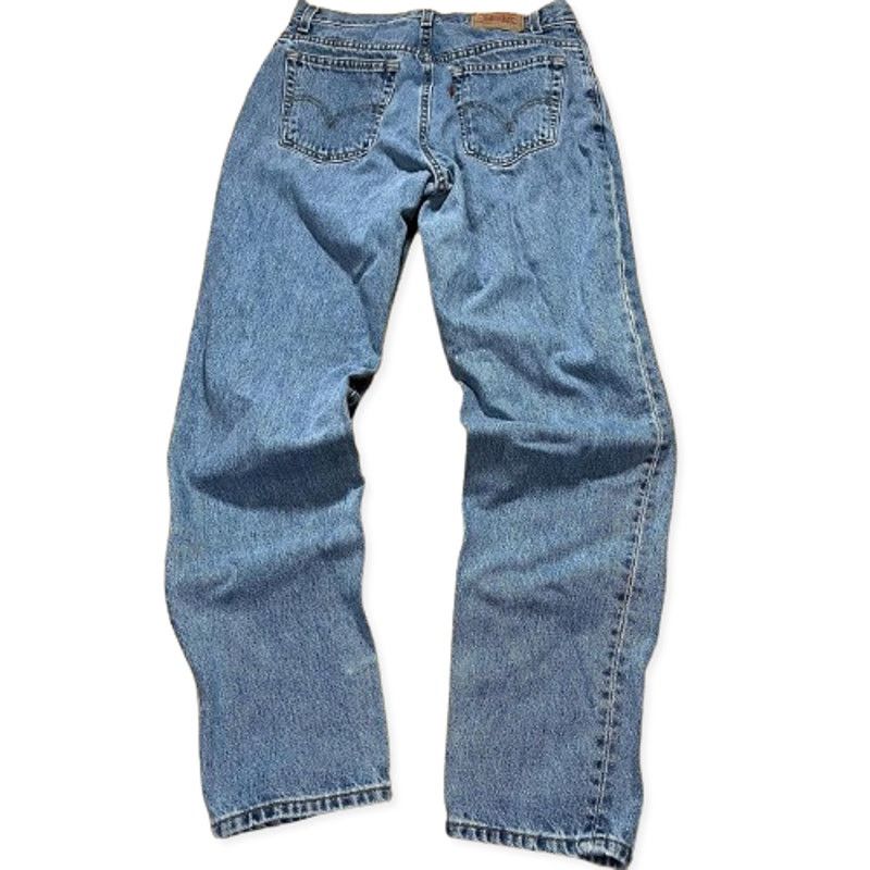 Levi's Vintage 80s 90s Levi's 550 Classic Relaxed Size 12 L Washed Size 34" / US 12 / IT 48 - 2 Thumbnail