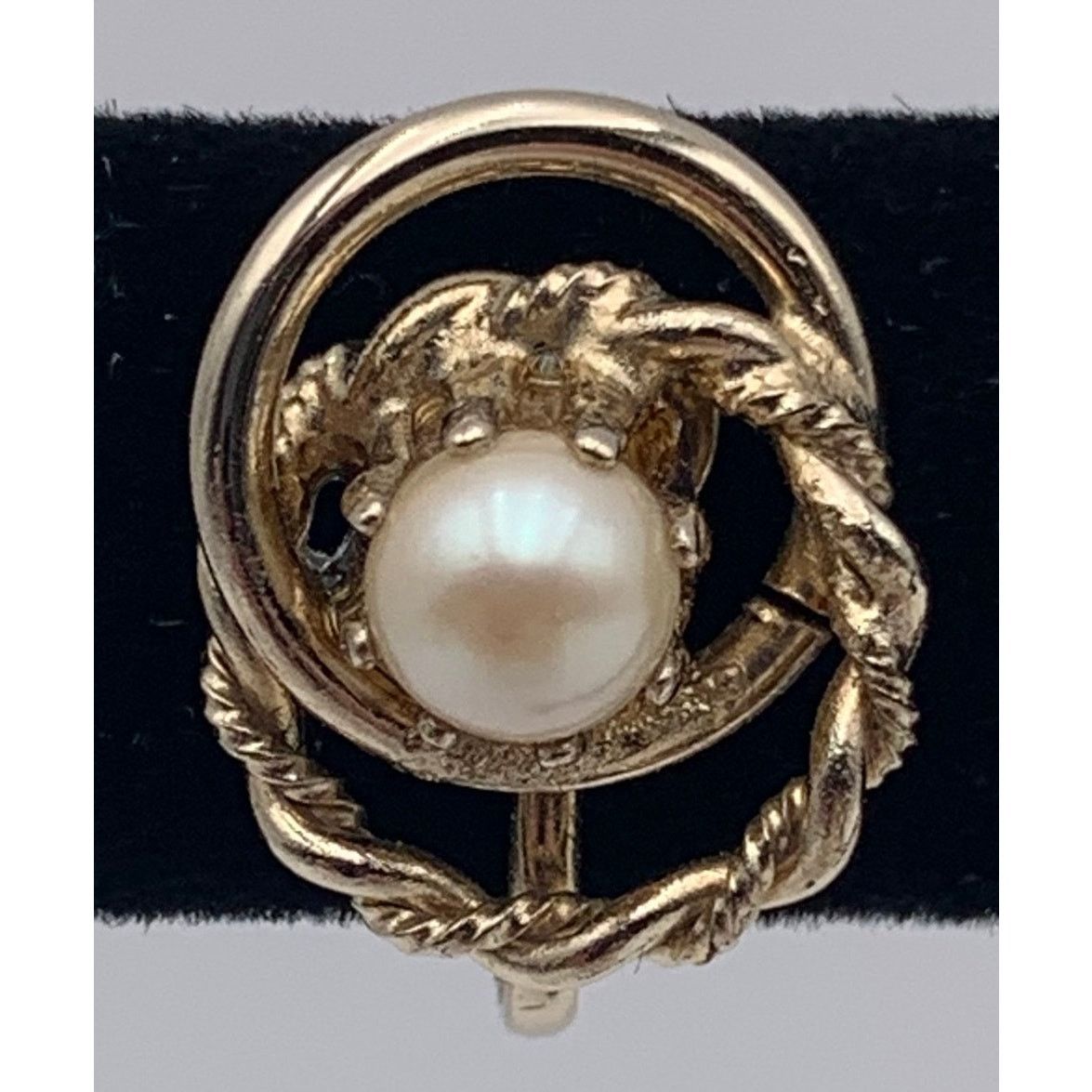 Other Earrings Gold Hoops Pearl Screw Back Vintage READ Size ONE SIZE - 5 Thumbnail