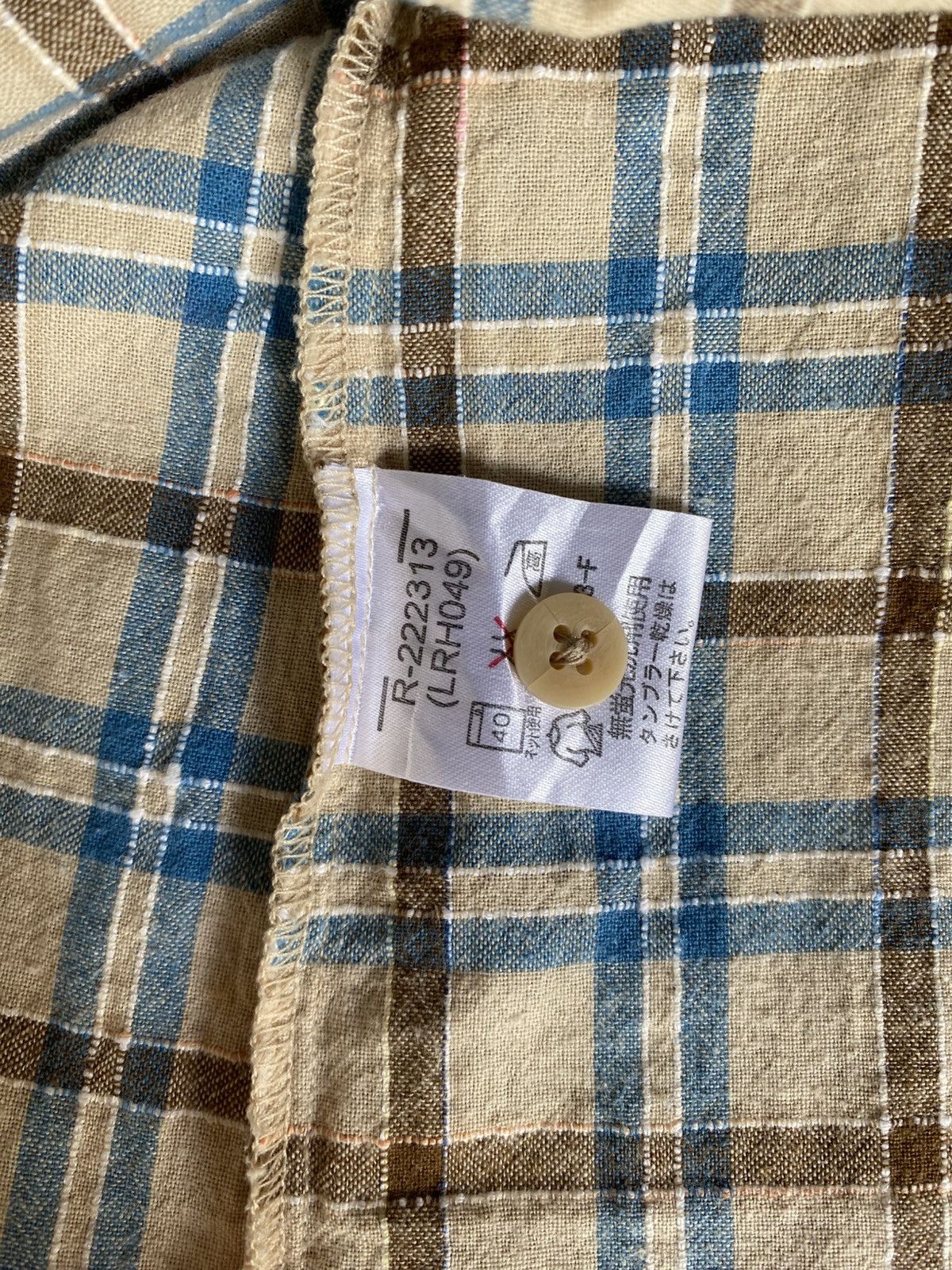 45rpm 45rpm R Beige and Blue Plaid Button-Up Shirt Size S / US 4 / IT 40 - 7 Thumbnail
