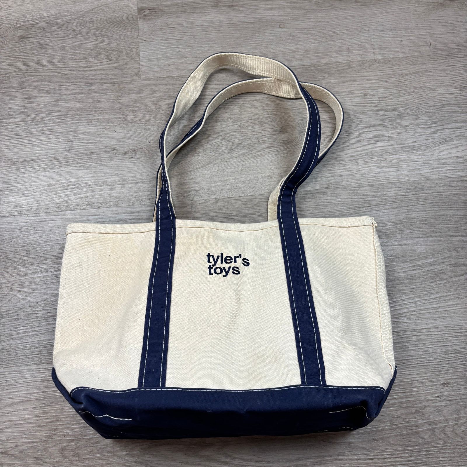 L.L. Bean × Vintage Vintage LL Bean Boat and Tote Medium Canvas Tote 18x11 Blue Size ONE SIZE - 4 Thumbnail