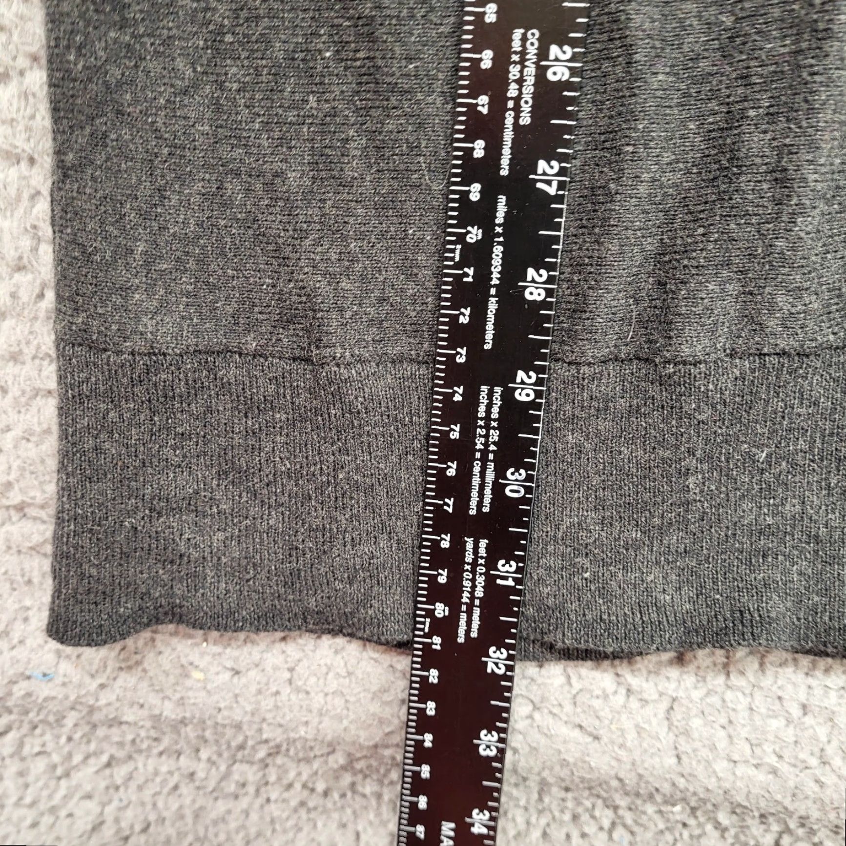 Jones New York Jones New York Sweater Cowl Neck Charcoal Gray 3/4 Sleeve Size 3X Plus Size Knit 100% Cotton Lightweight All Seasons Dolman Sleeve Pullover Size XXL / US 16-18 / IT 52-54 - 6 Thumbnail