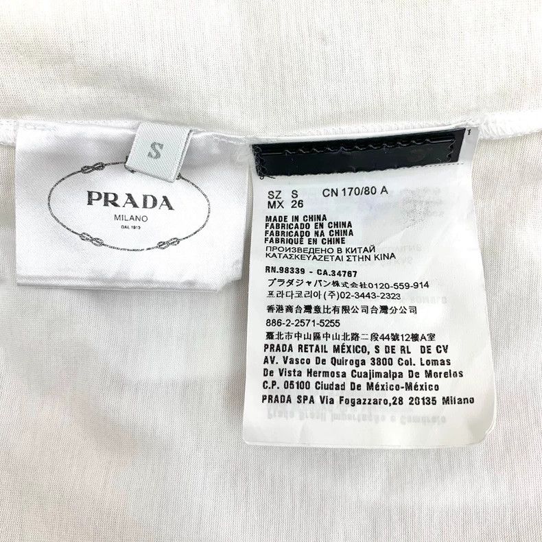 Prada Prada White lace design cotton round-neck sleeveless shirt Size S / US 4 / IT 40 - 6 Thumbnail