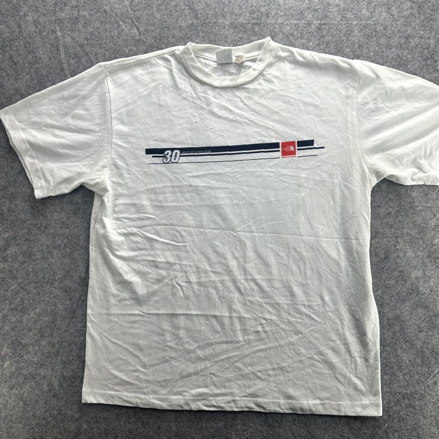 The North Face VINTAGE The North Face Shirt Mens Large White 30 Years of Exploration Anniversary Outdoor Tee Size US L / EU 52-54 / 3 - 2 Thumbnail