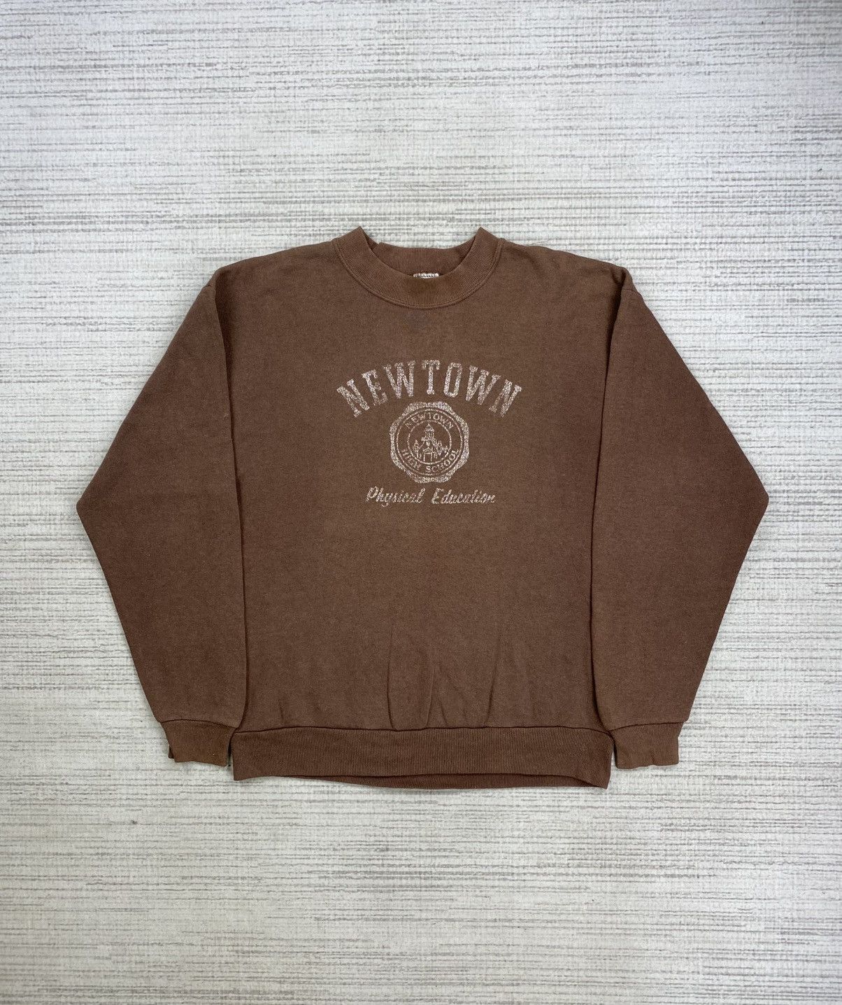 Jerzees Vintage 90s Jerzees Newtown Spellout Longsleeve Sweatshirt Size US M / EU 48-50 / 2 - 1 Thumbnail