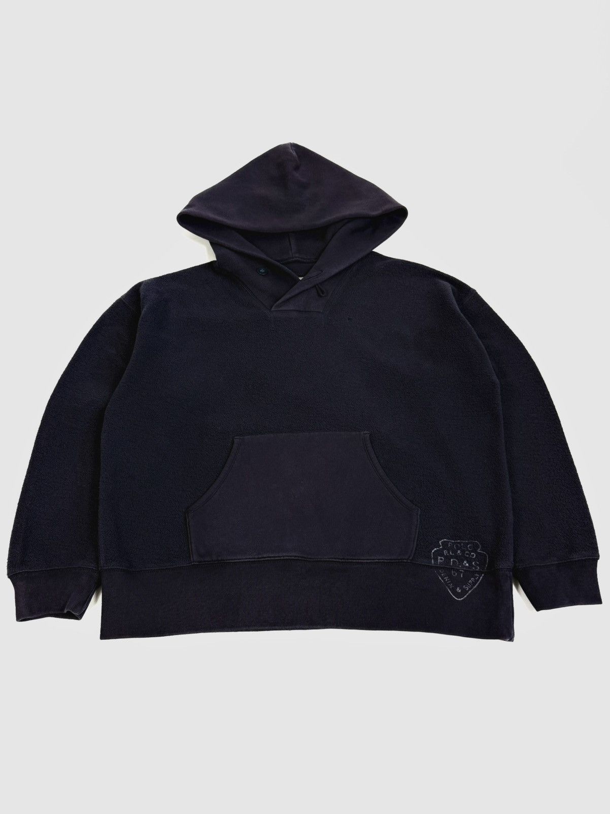 Denim & Supply Ralph Lauren Vintage Ralph Lauren Towel Fleece Logo Boxy Hoodie Size US XL / EU 56 / 4 - 7 Thumbnail