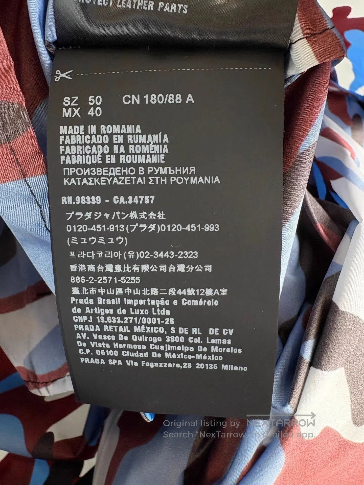 Prada Multi Camouflage Long Sleeve Light Jacket. Size US M / EU 48-50 / 2 - 5 Thumbnail