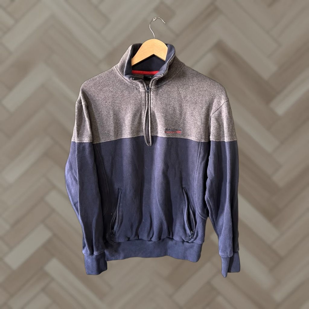 Nautica VINTAGE Nautica Competition Mens Blue 1/4 Zip Pullover Sweatshirt S Small Shirt Pullover Mens Blue 1/4 Zip Nautica Competition Vintage Sweatshirt Size US S / EU 44-46 / 1 - 1 Thumbnail