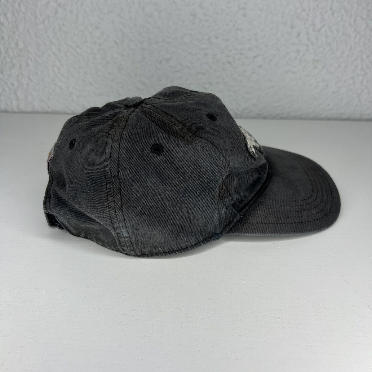 Carhartt Carhartt WiP Hat Cap 1889 Black Faded Distressed Ripped Size ONE SIZE - 4 Thumbnail