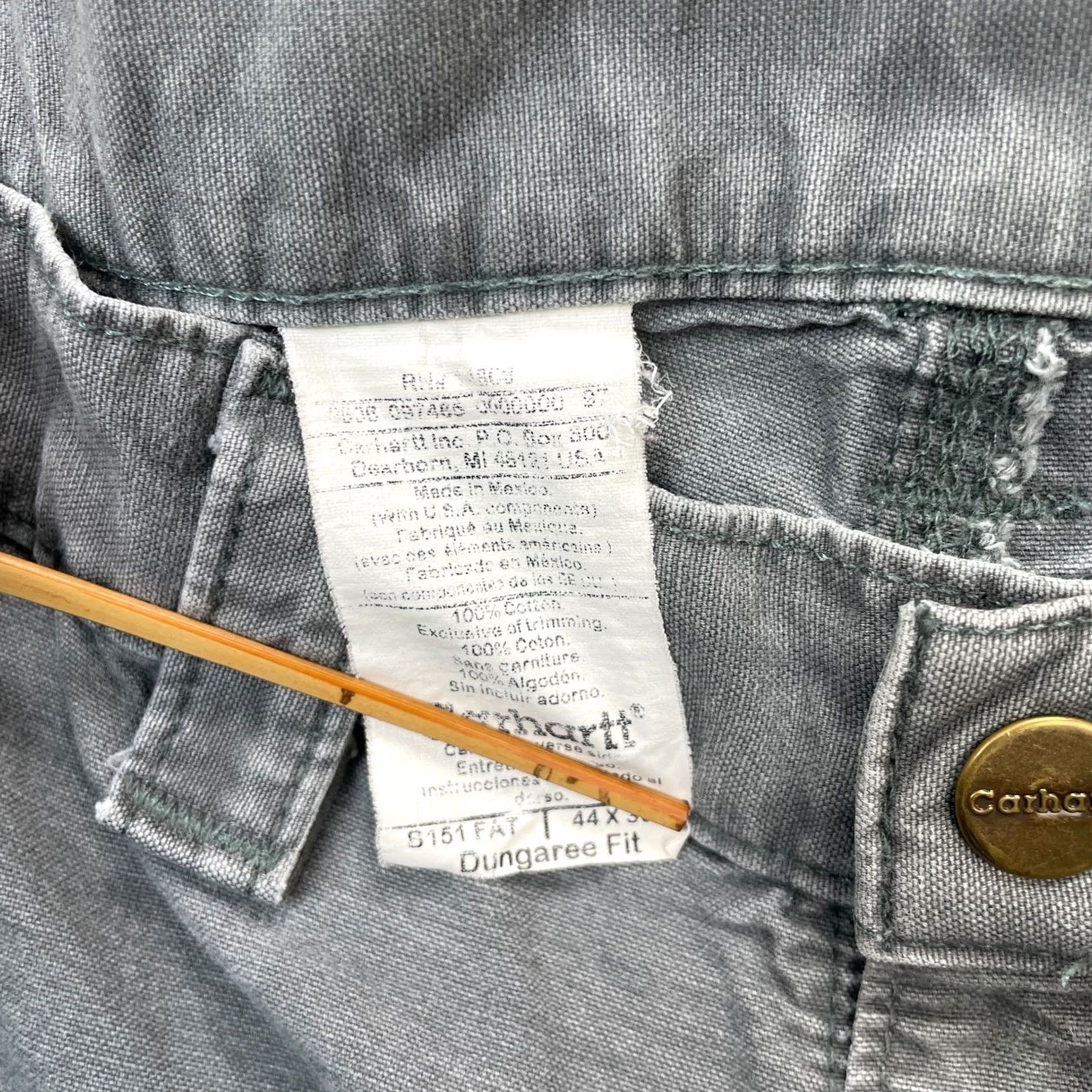 Carhartt VINTAGE Carhartt Pants Mens 42x28 Gray Carpenter Dungaree Workwear Baggy Size US 42 / EU 58 - 3 Thumbnail