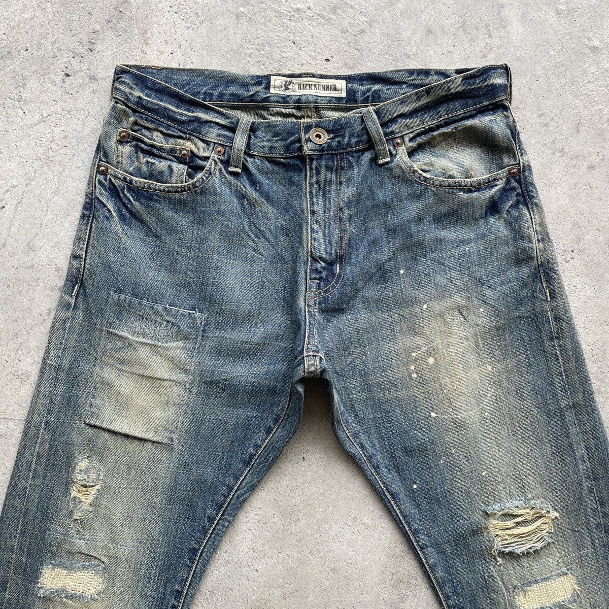 Japanese Brand Vintage Back Number Japan Rusty Three Quarter Jeans Pants Size US 32 / EU 48 - 3 Thumbnail