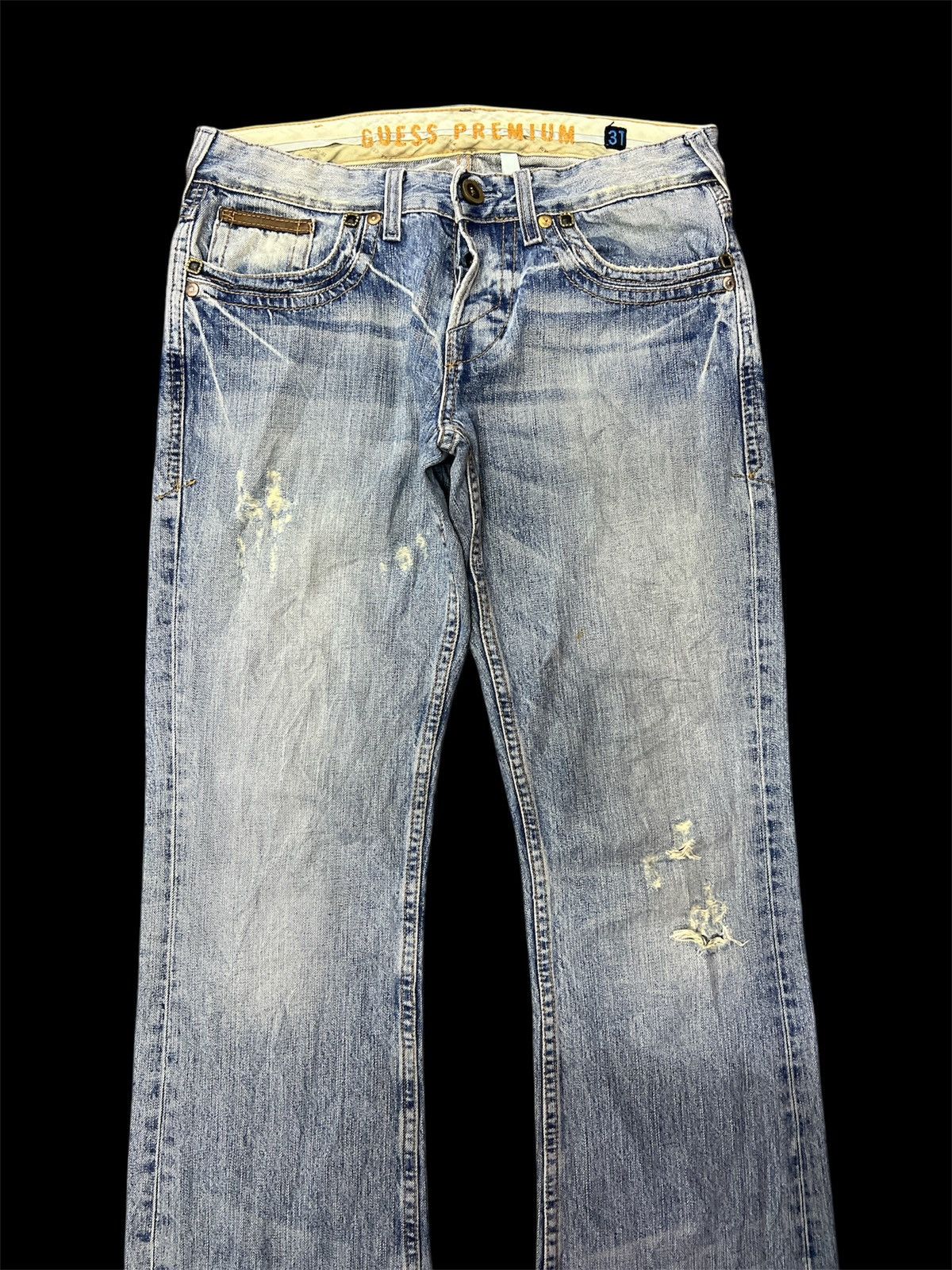 Japanese Brand × Jean FLARED‼️THRASHED DISTRESSED DENIM PANT Size US 30 / EU 46 - 2 Thumbnail
