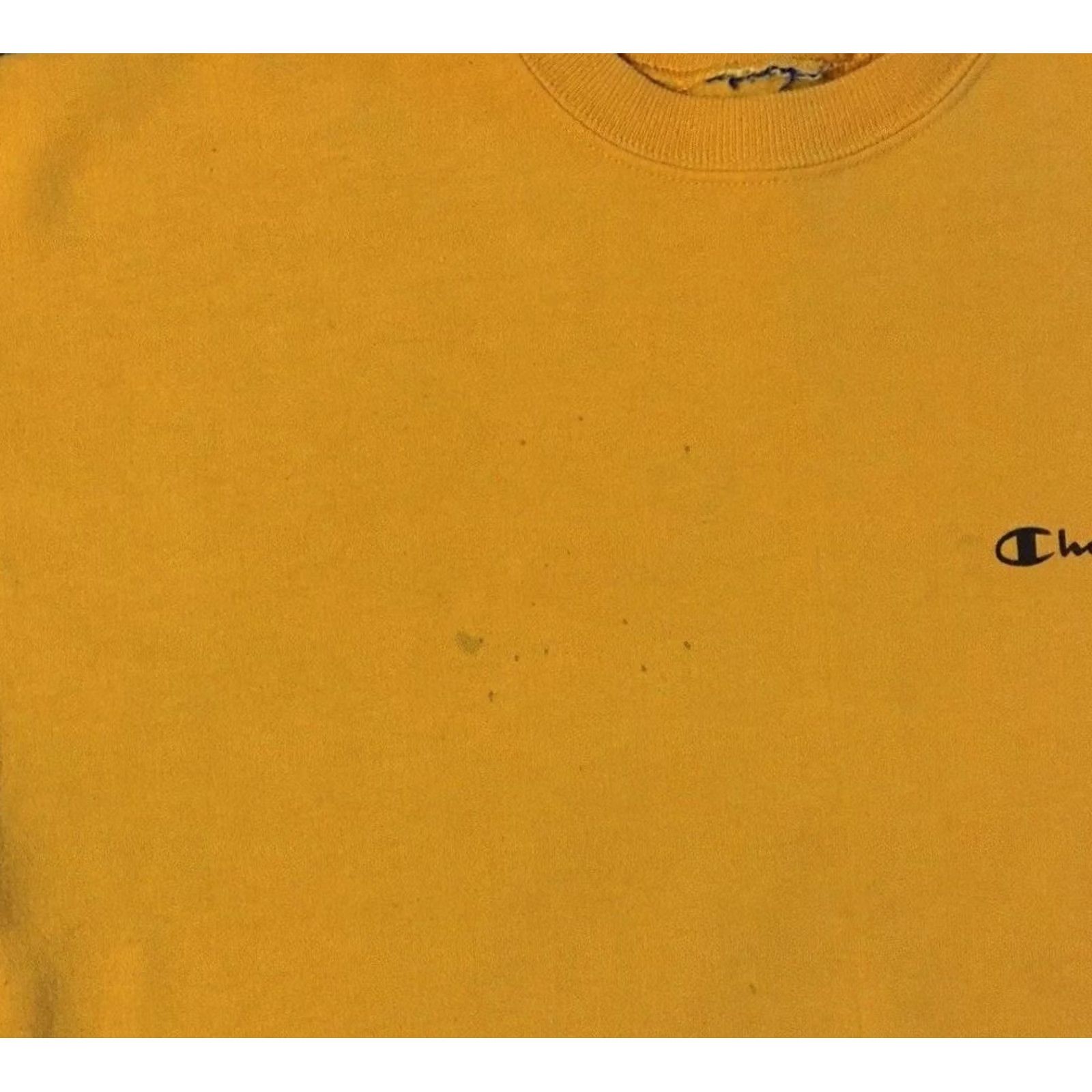 Champion VINTAGE Champion Faded Spellout Sweatshirt M Track School Surf Skate Grunge PE 90s Hoodie Mens Yellow Size US M / EU 48-50 / 2 - 6 Thumbnail