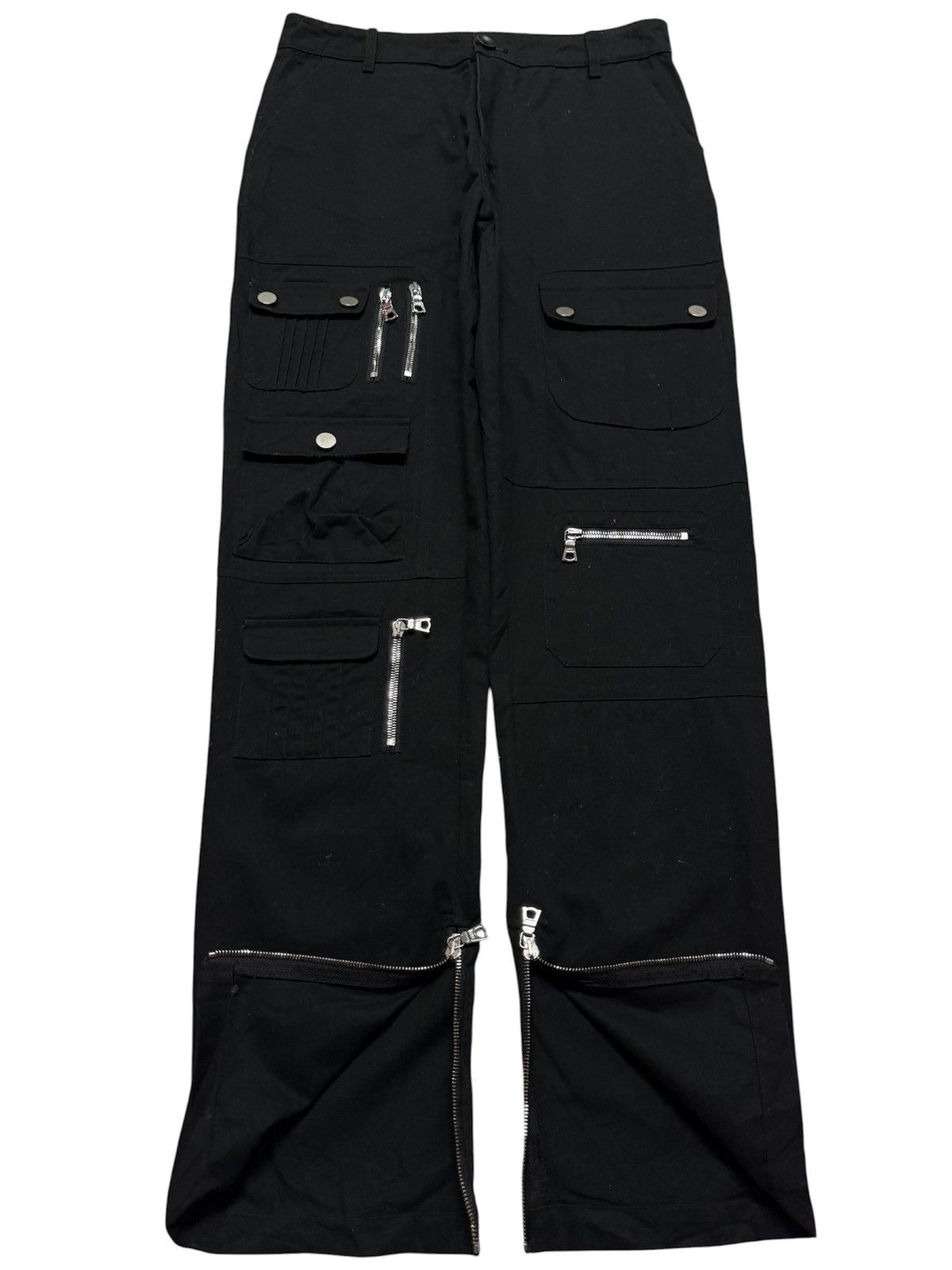 Tornado Mart JAPANESE FORTUNE FAME PUNK POEM BLACK MULTIPOCKET CARGO Size US 31 - 2 Thumbnail