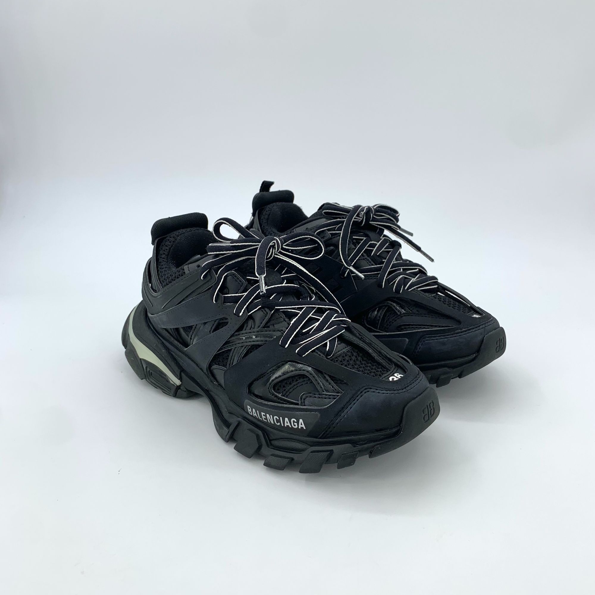 Balenciaga Balenciaga Track Sneakers Black & White Size US 6 / IT 36 - 2 Thumbnail