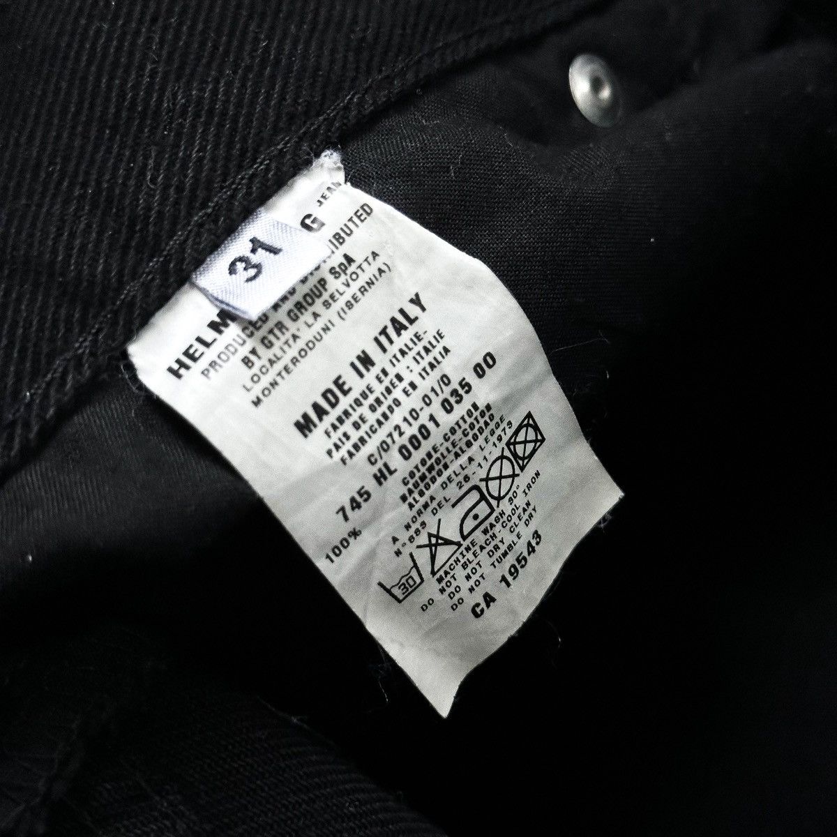 Helmut Lang × Vintage 2000’s Wax Coated Black Denim Size US 33 - 4 Thumbnail