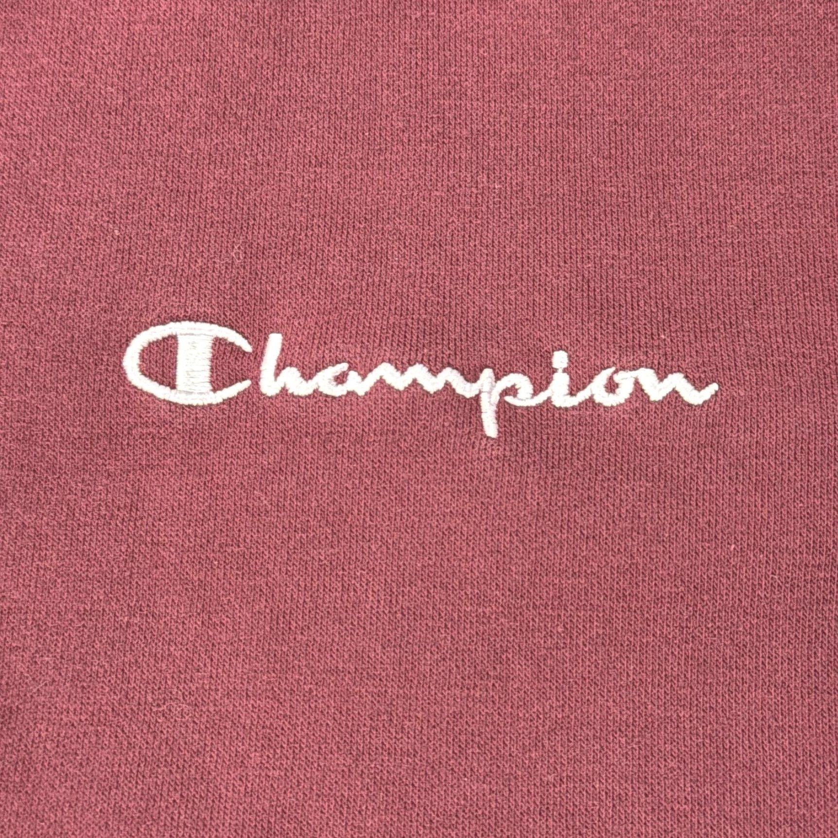 Champion Champion Hoodie Mens Medium Maroon Pullover Fleece Script Logo Sweatshirt Mens Size US M / EU 48-50 / 2 - 3 Thumbnail