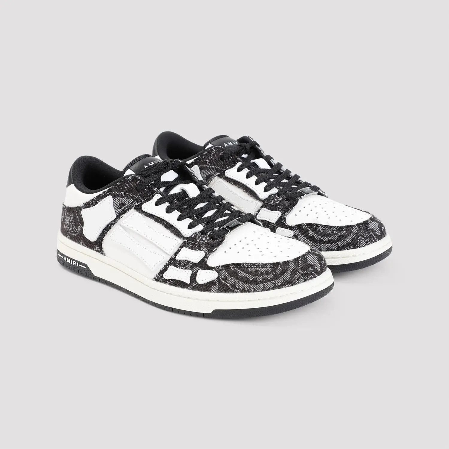 Amiri o1s1wg110426 Bandana Denim Skeleton Top Low Sneakers Size US 11 / EU 44 - 3 Thumbnail