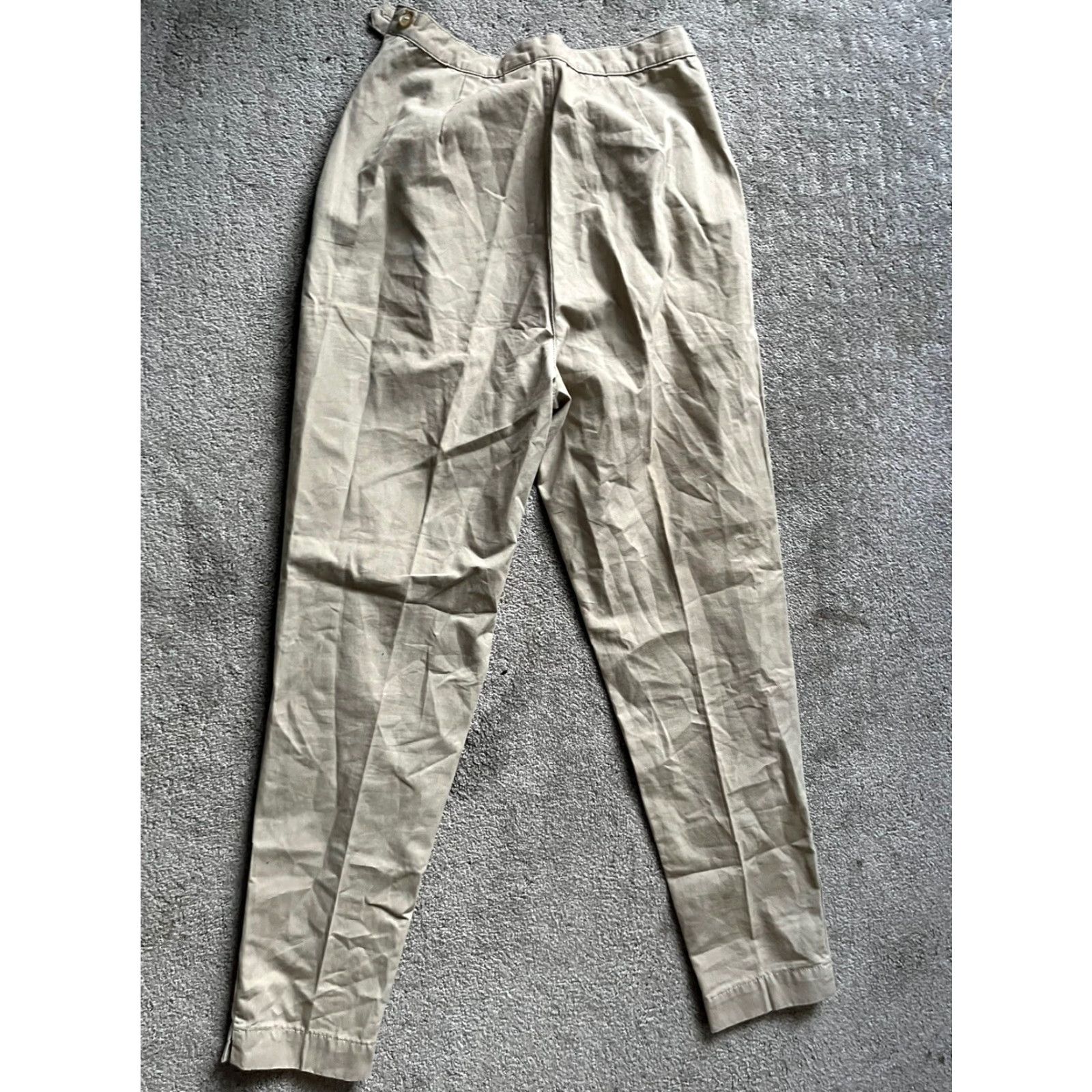 Gap Vintage Gap Women's Pants 10 High Rise Beige Solid Pleated Casual 1990s Size 32" / US 10 / IT 46 - 3 Thumbnail