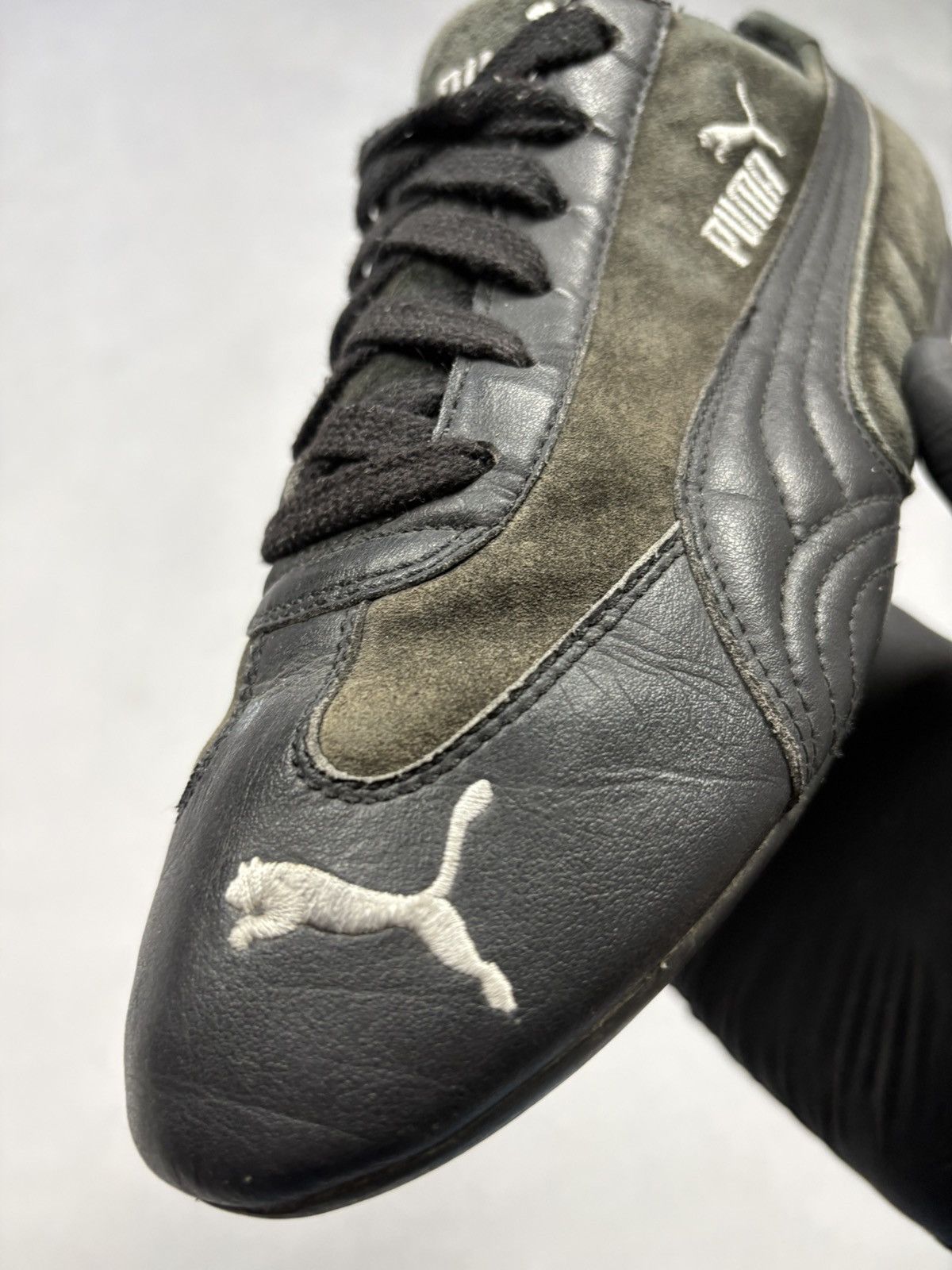 Puma Puma Speed Cat Black Driving Leather Shoes Vintage 2000s Y2K Size US 7 / EU 40 - 7 Thumbnail