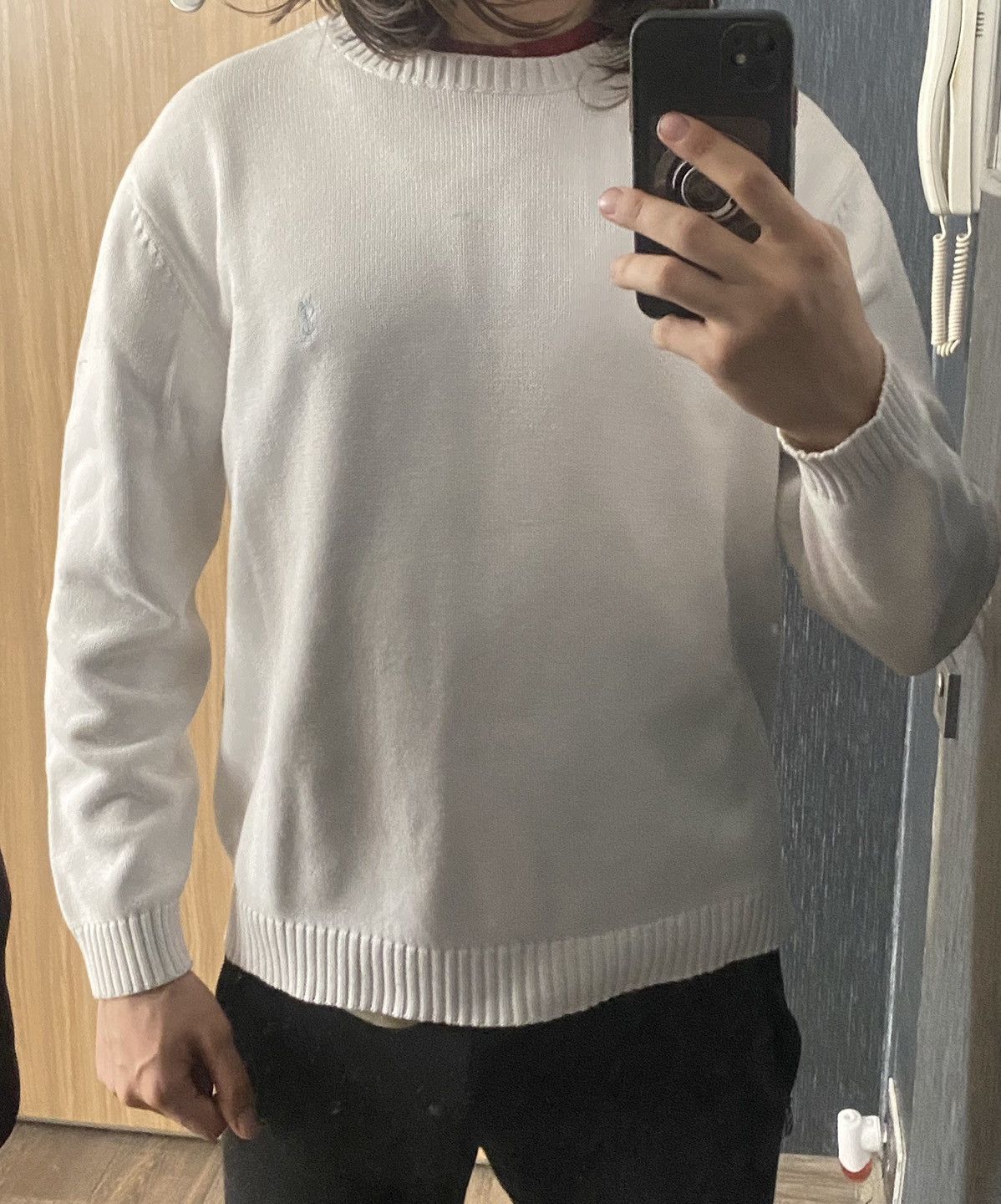 Yves Saint Laurent White YSL Sweater Knit Size US M / EU 48-50 / 2 - 22 Thumbnail
