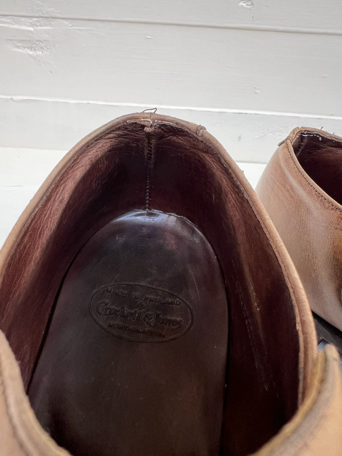Crockett & Jones Crockett & Jones Portman Brown Leather Monk Strap Shoes Size US 8 / EU 41 - 13 Thumbnail