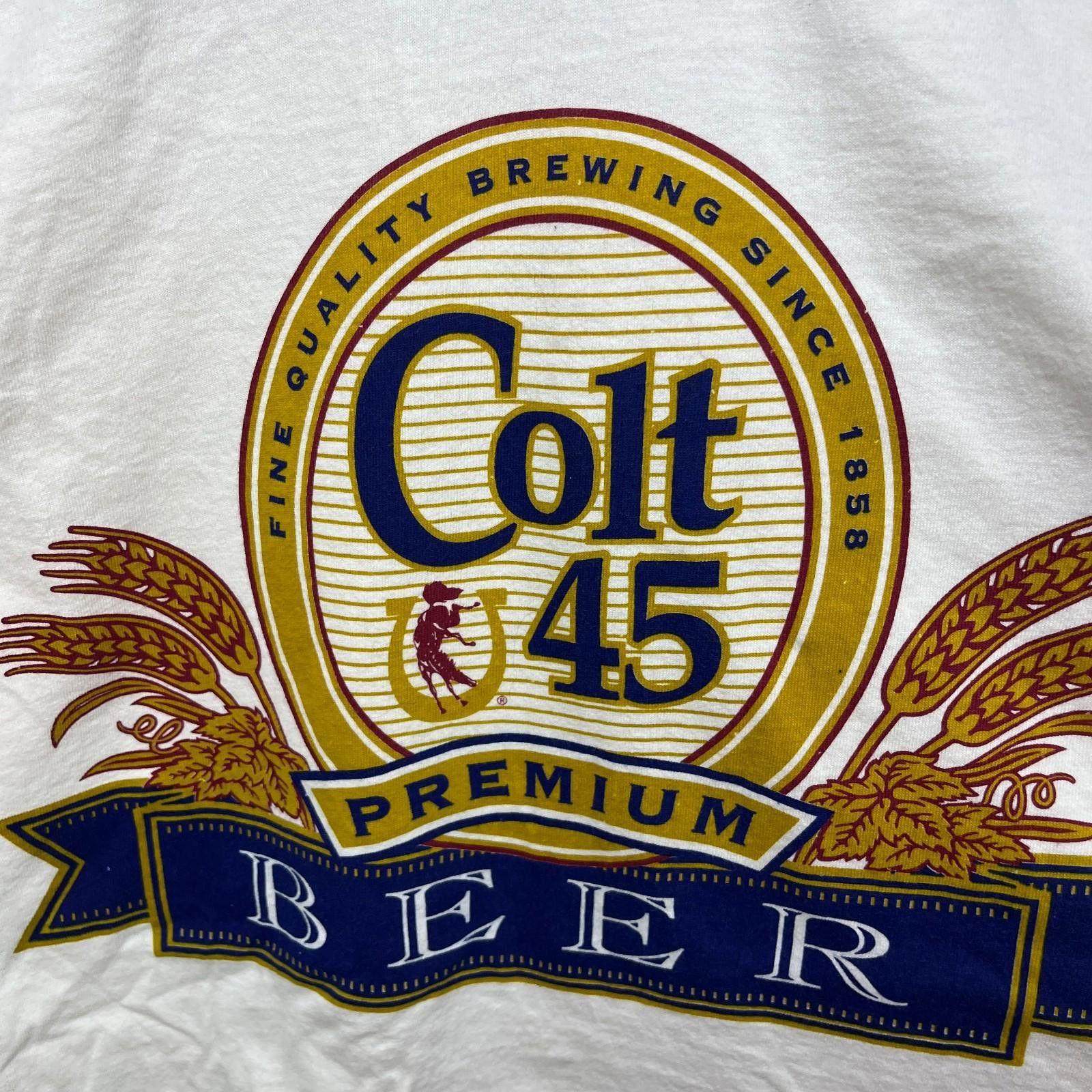 Fruit Of The Loom Vintage 90s Colt 45 Premium Beer Single Stitch T Shirt XL Size US XL / EU 56 / 4 - 9 Thumbnail