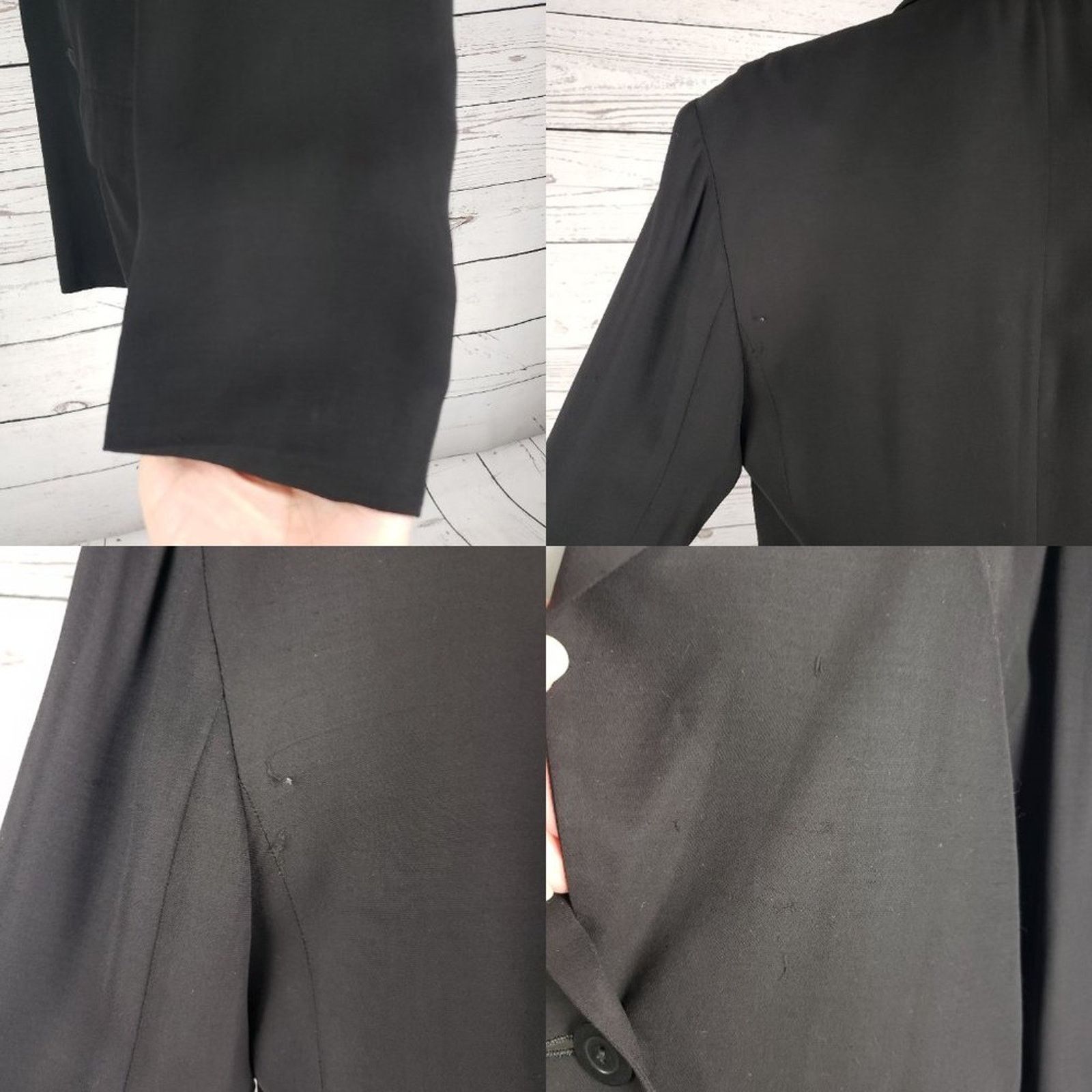 Other MaxMara 2-Button Solid Black Black Blazer Jacket Size 8 Size M / US 6-8 / IT 42-44 - 9 Thumbnail