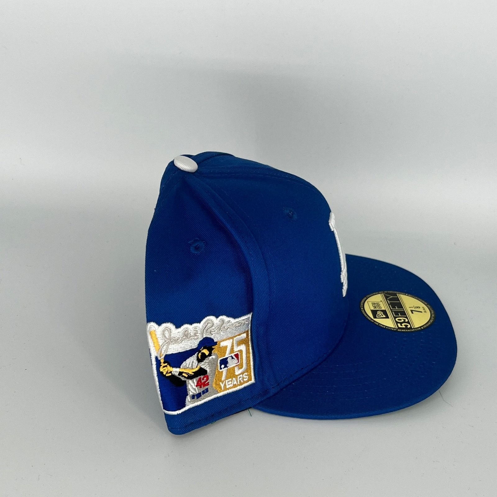 New Era Size 7 Blue Los Angeles Dodgers 75 Years Jackie Robinson Size ONE SIZE - 3 Thumbnail