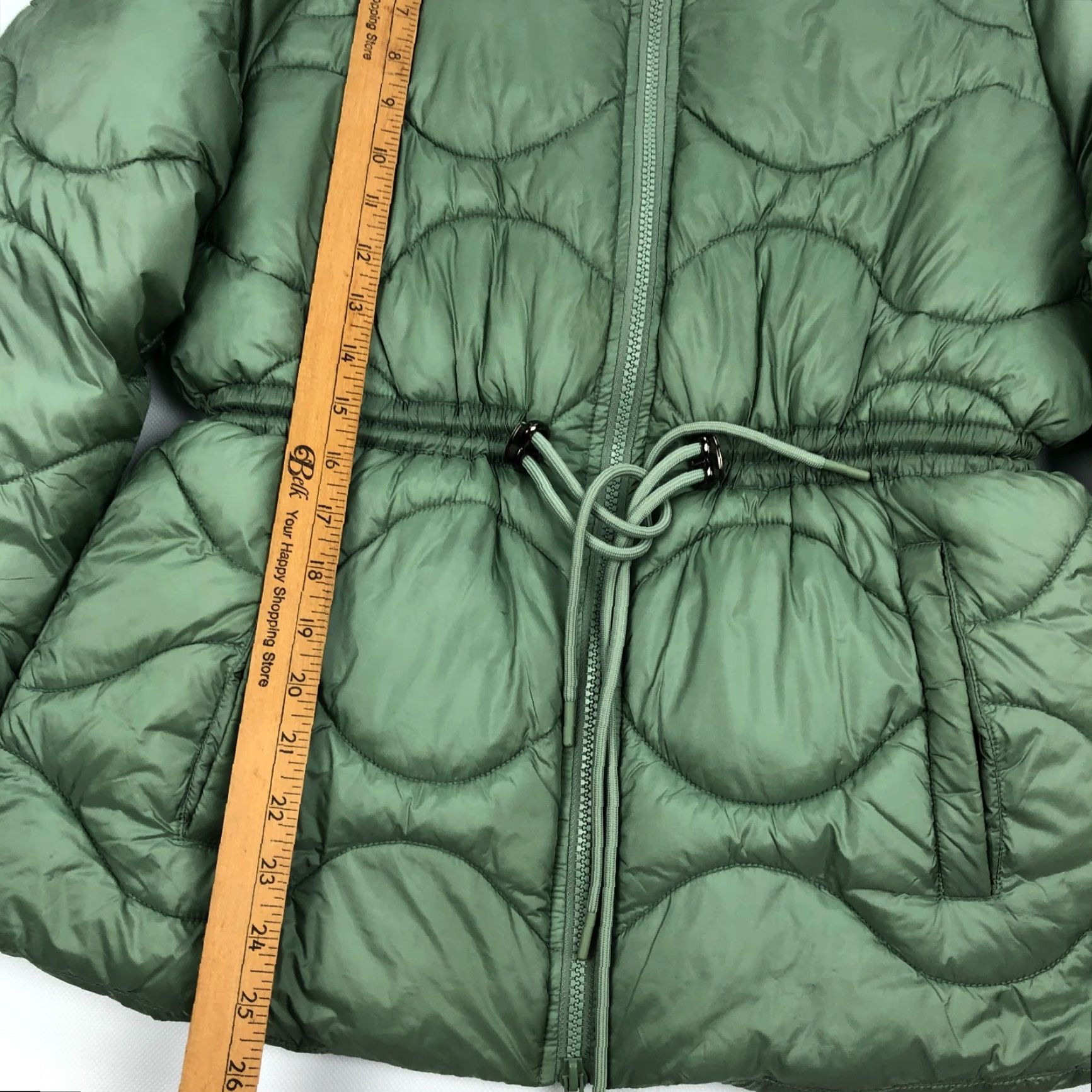 OOF Wear OOFWear Puffer Jacket Womens Size 42 Medium Green Regular Nylon Solid Long Sleeve Zip Jacket Womens Size M / US 6-8 / IT 42-44 - 4 Thumbnail