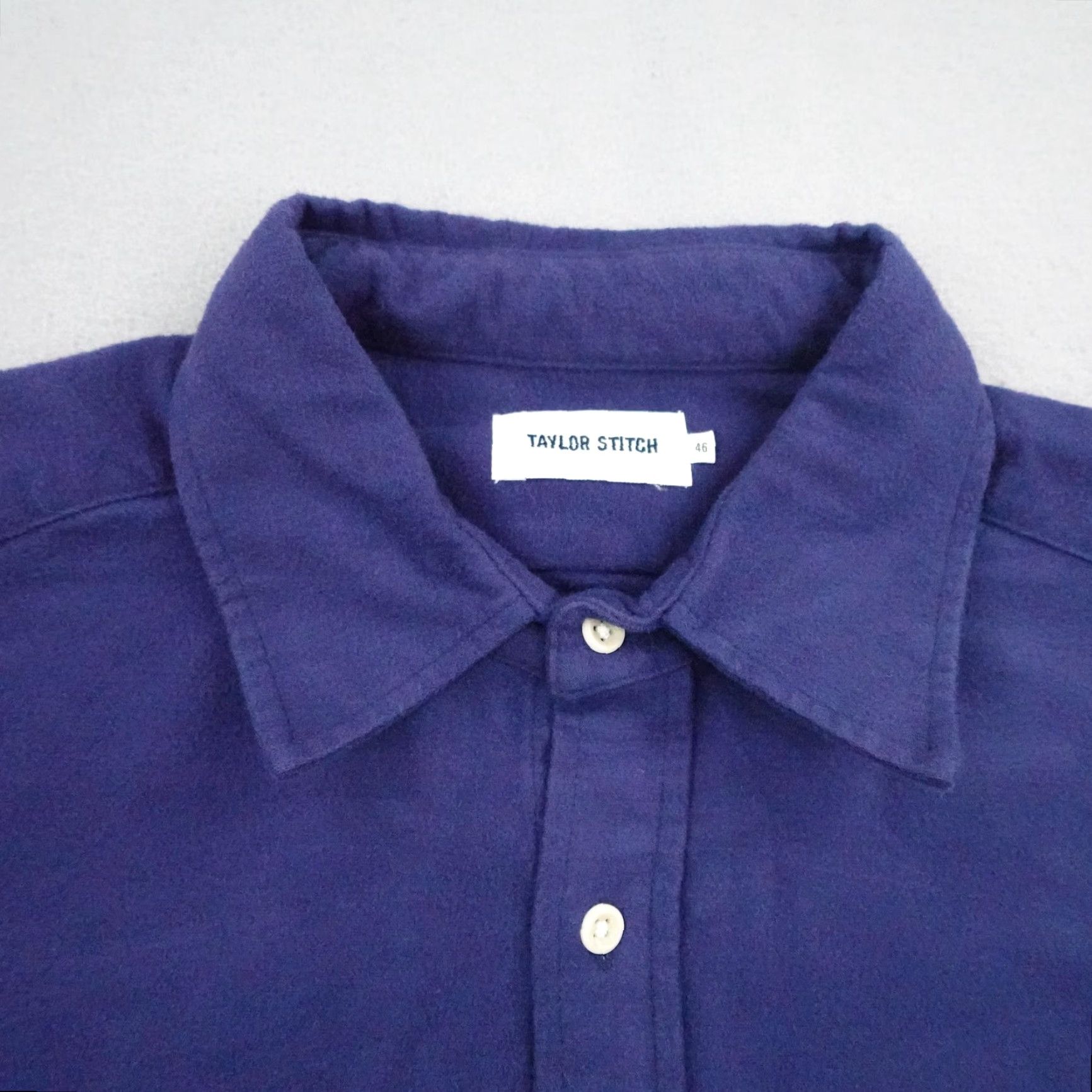 Taylor Stitch Shirt Mens XL 46 Blue Flannel Button Up Field Utility USA