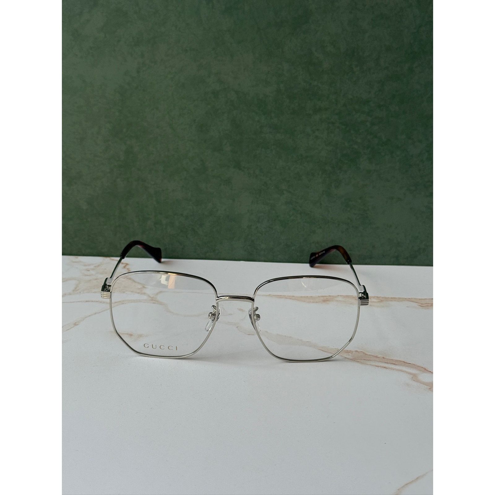 Gucci NEW Gucci GG0973O Silver Metal Oversized Square Frames Size ONE SIZE - 7 Thumbnail