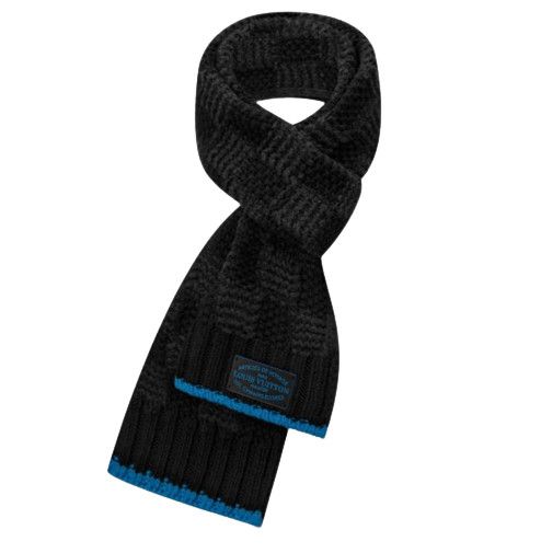 Louis Vuitton Taiga Article De Voyage Helsinki Scarf Black Blue Size ONE SIZE - 1 Preview