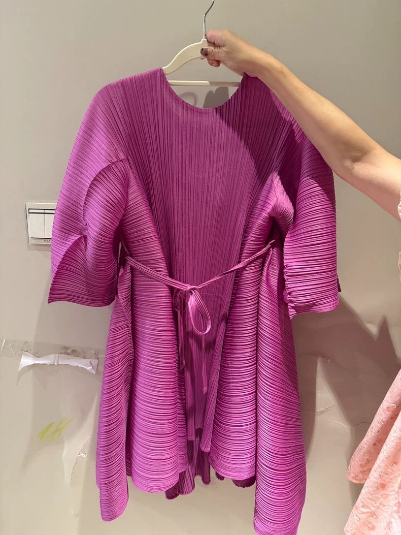 Issey Miyake Issey Miyake size:3 Pink dress Size S / US 4 / IT 40 - 1 Thumbnail