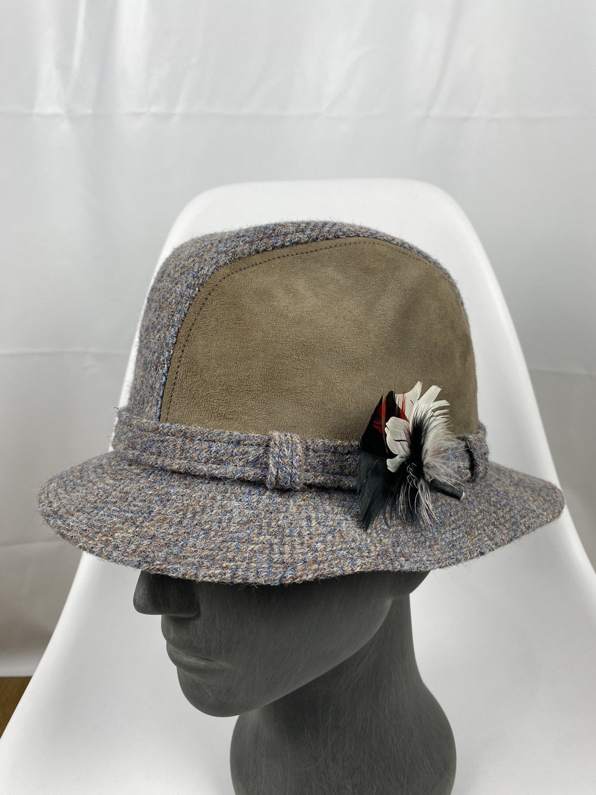 Harris Tweed × Stetson Stetson Harris Tweed Hat Wool Genuine Leather size 58 7 1/4 Size ONE SIZE - 1 Thumbnail
