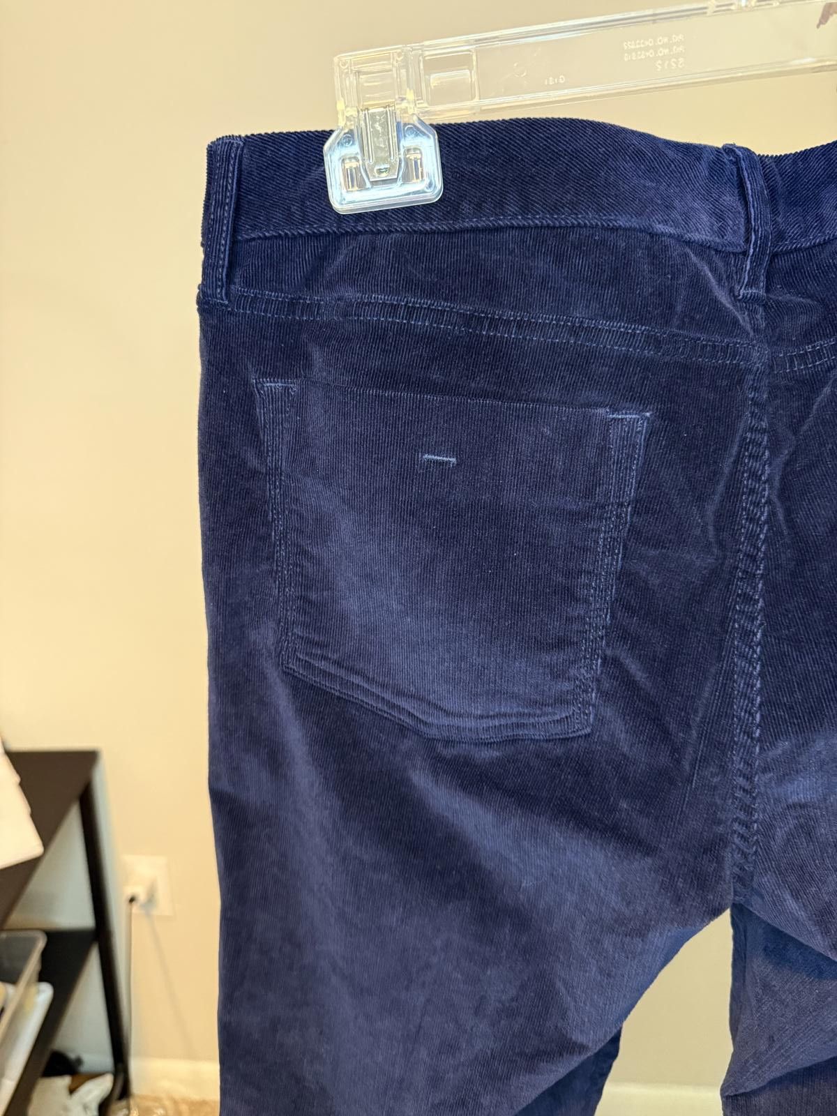 Banana Republic Banana Republic Women's Navy Blue Velvet Pants - Size 30 Size 30" / US 8 / IT 44 - 5 Thumbnail