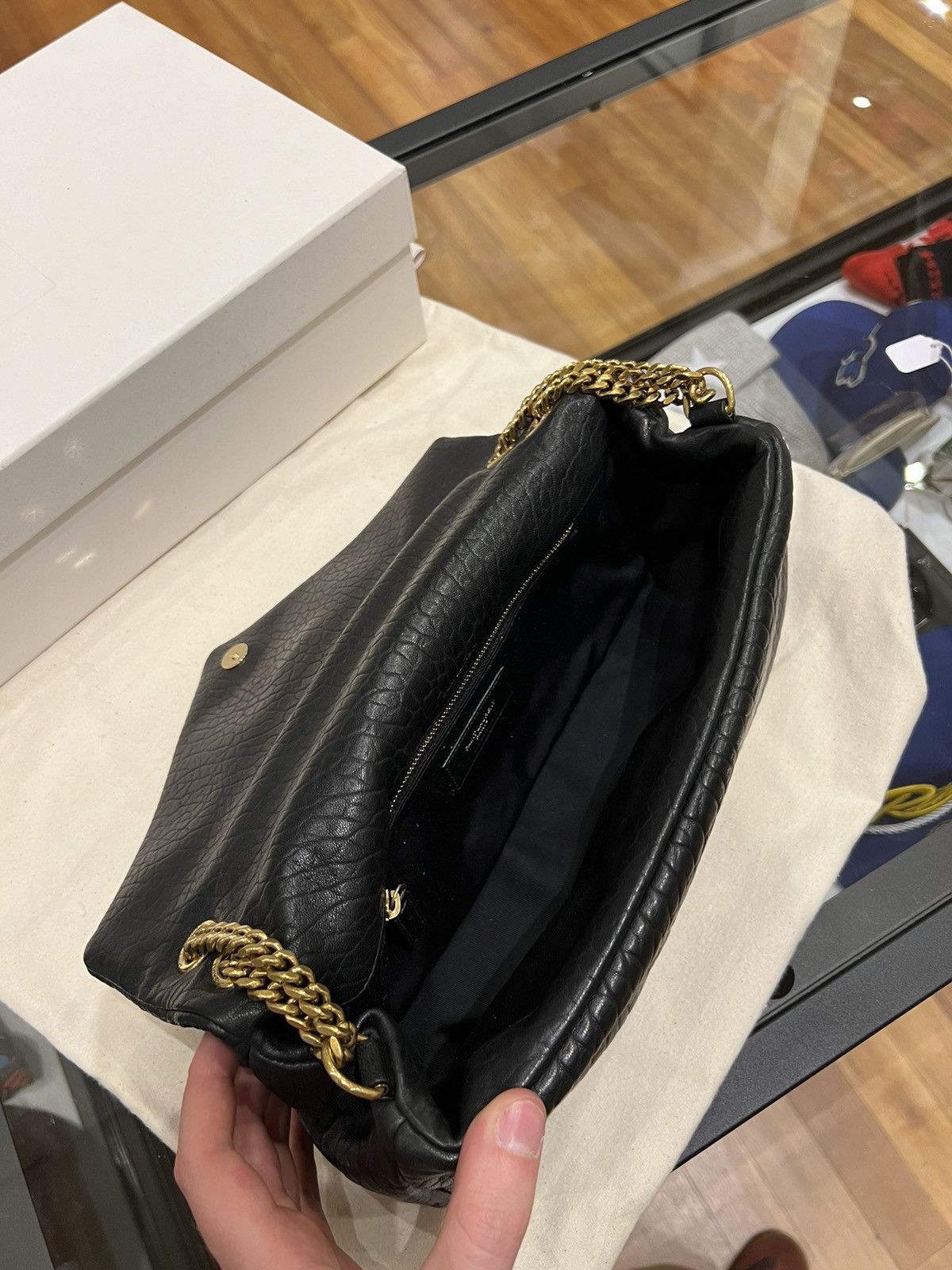 Saint Laurent Paris Saint Laurent YSL Calypso Medium in Grained Lambskin Size ONE SIZE - 14 Thumbnail