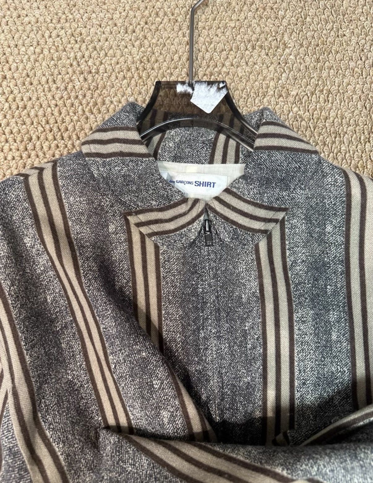 Comme des Garcons SHIRT Comme des Garçons SHIRT Striped Zip-Up Jacket K23 Size US M / EU 48-50 / 2 - 6 Thumbnail