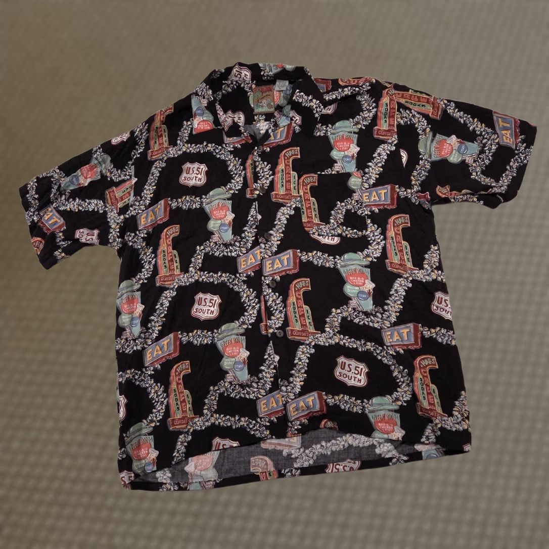 Vintage VINTAGE Pineapple Connections Shirt Mens XL Black Hawaiian Aloha Camp 90s Size US XL / EU 56 / 4 - 1 Thumbnail