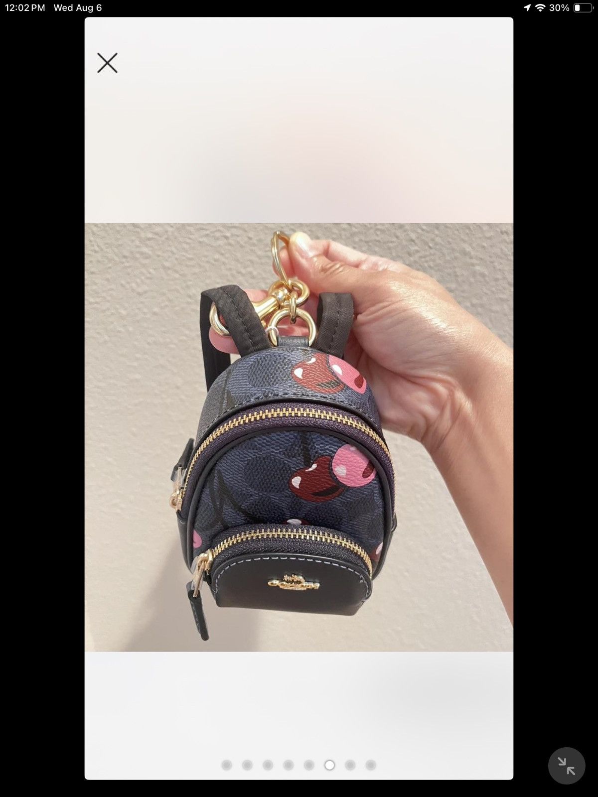 Coach Coach Mini Court Backpack Bag Charm Size ONE SIZE - 6 Thumbnail