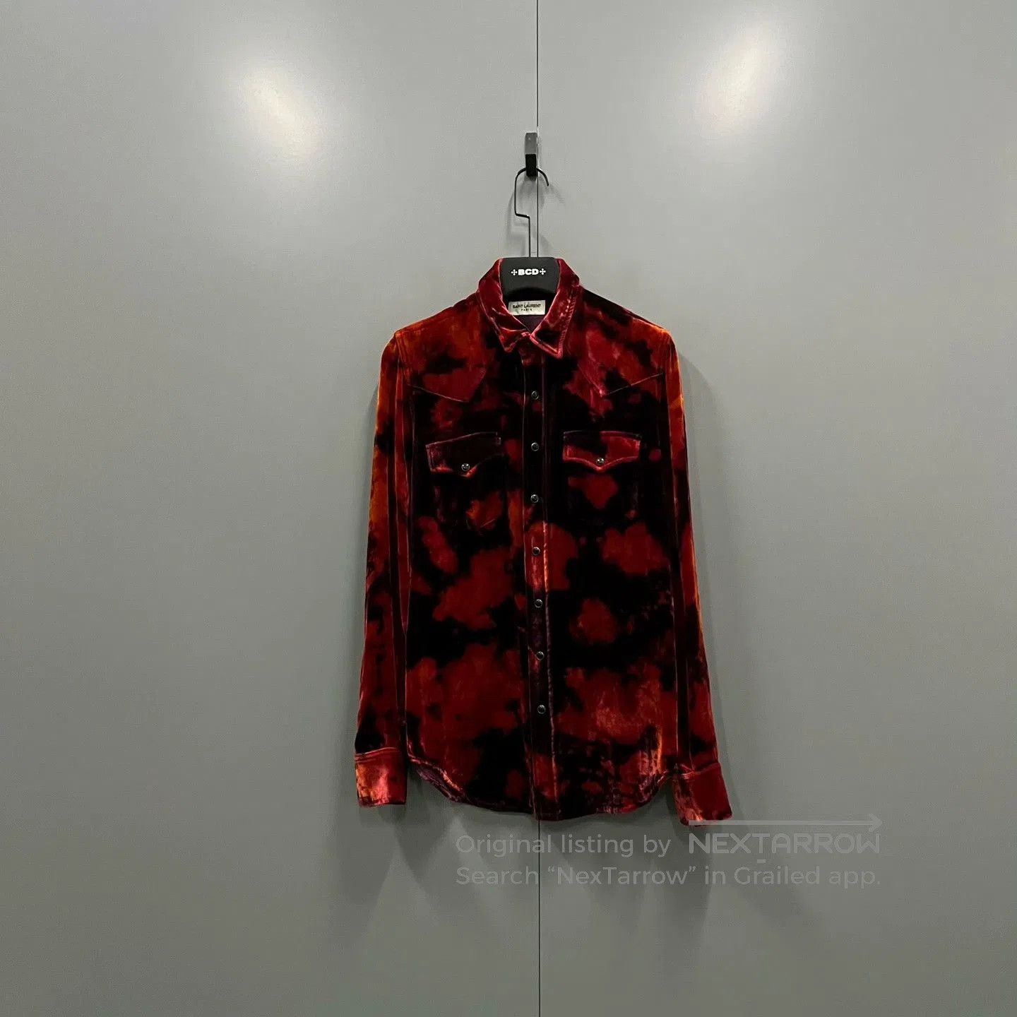 Saint Laurent Paris Saint Laurent Tie-Dye Velvet Shirt. Size US M / EU 48-50 / 2 - 1 Thumbnail