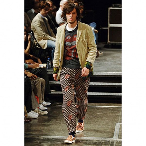 image of Comme Des Garcons 2006 Ss Rolling Stones Comme Des Garçons Ever Green in Beige, Men's (Size 30)