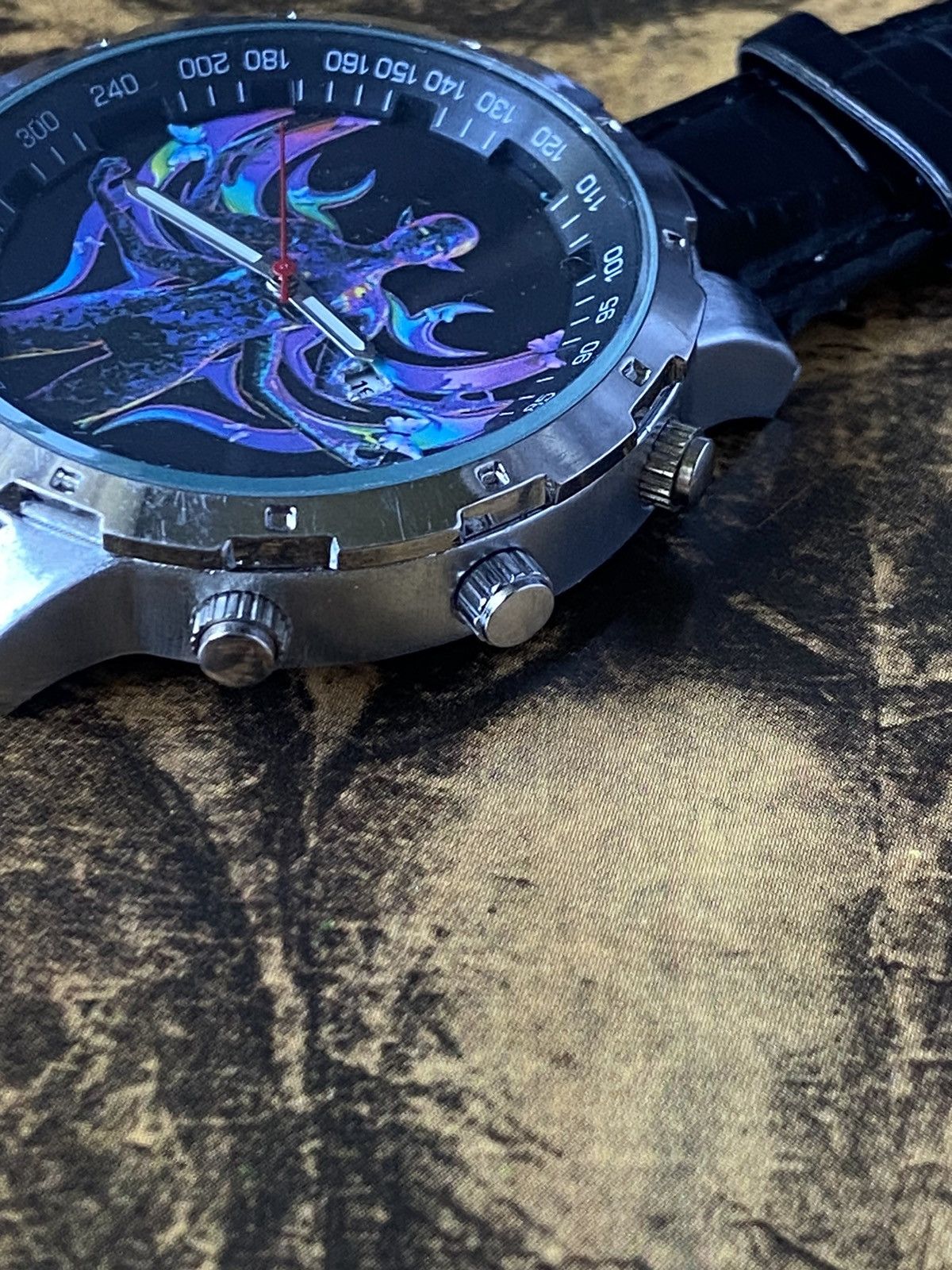 Japanese Brand × Jewelry × Vintage Fantasy Watch Dial Black Leather Strap Size ONE SIZE - 11 Thumbnail